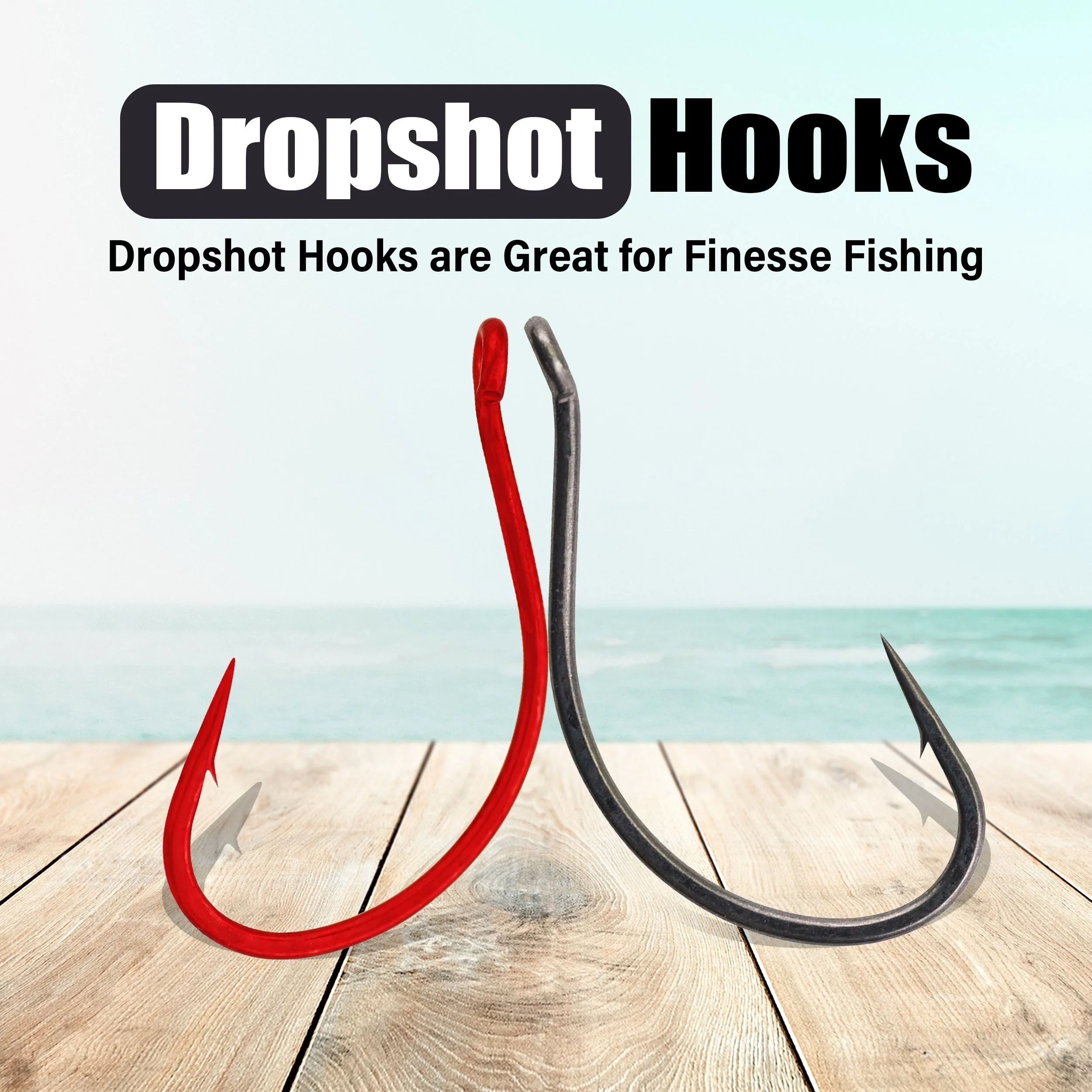 Reaction Tackle Drop Shot Hooks- Pack of 50 - Image 3