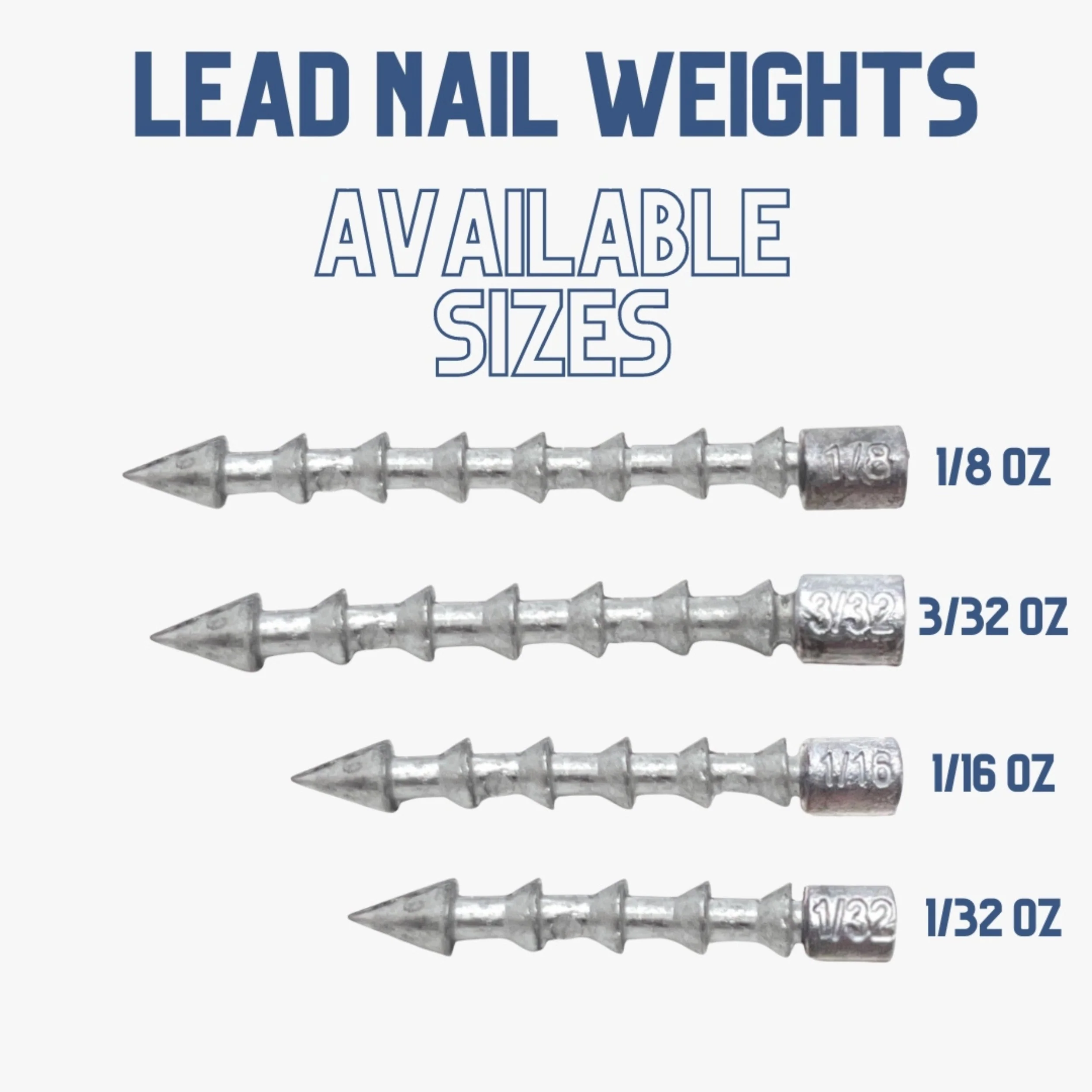 Reaction Tackle Lead Nail Weights/Insert Sinkers - Image 7