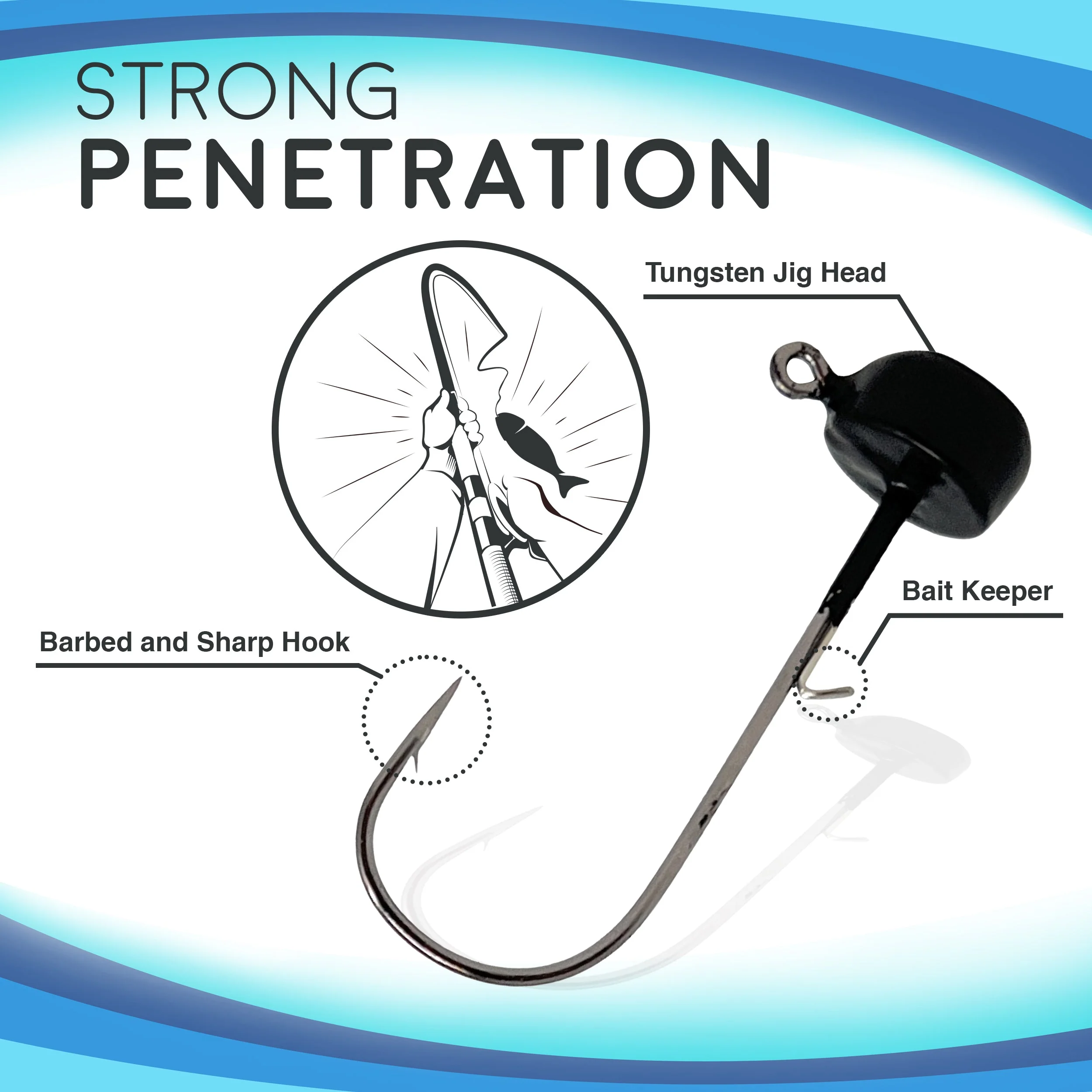 Reaction Tackle Tungsten Ned Rig-Shroom Jigs (5-Pack) - Image 5