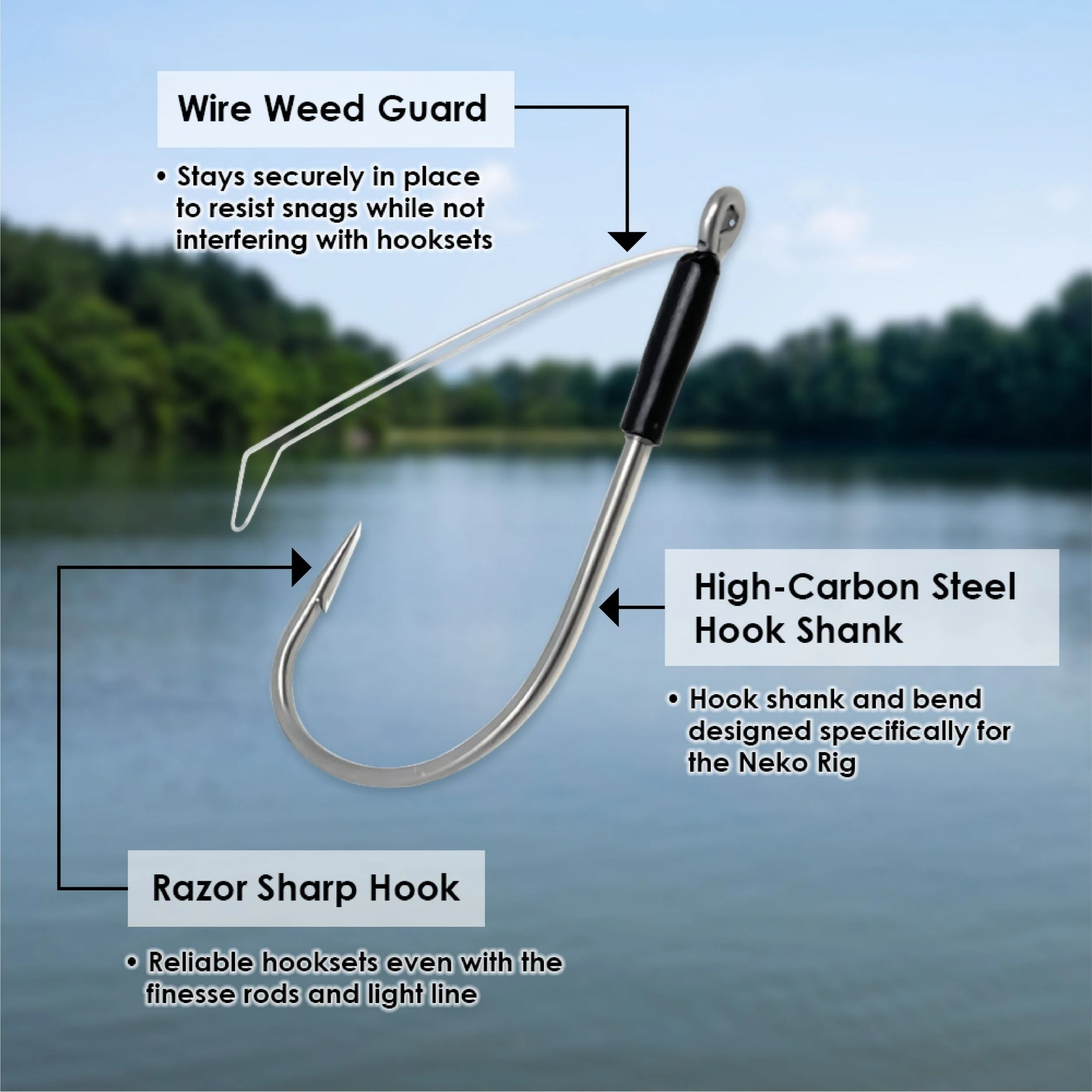 Reaction Tackle Wacky Neko Hooks- 25 Pack - Image 10