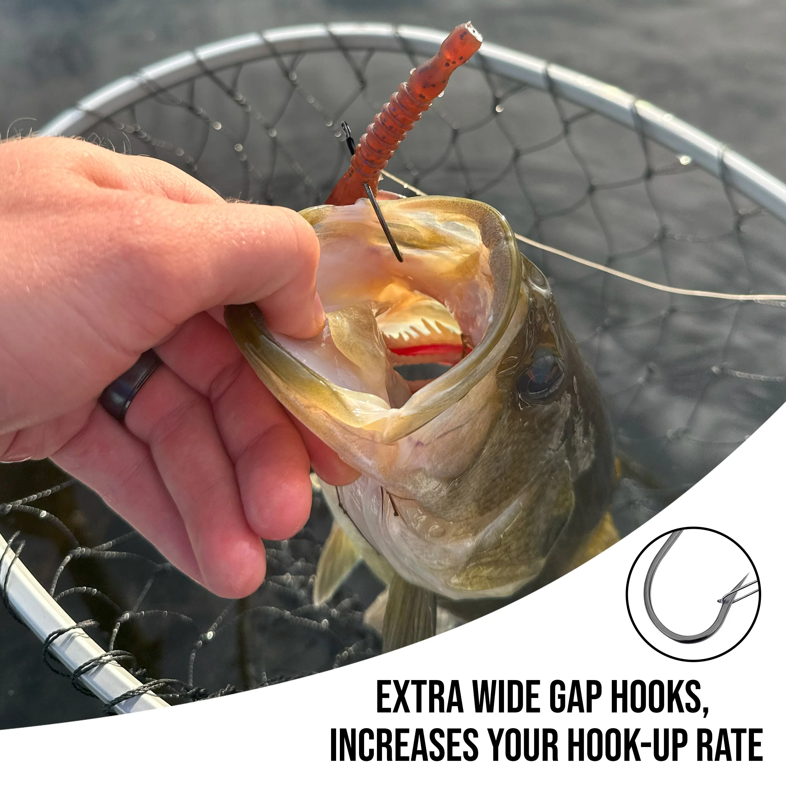 Reaction Tackle Wide Gap Wacky Hooks (25-PACK) - Image 6
