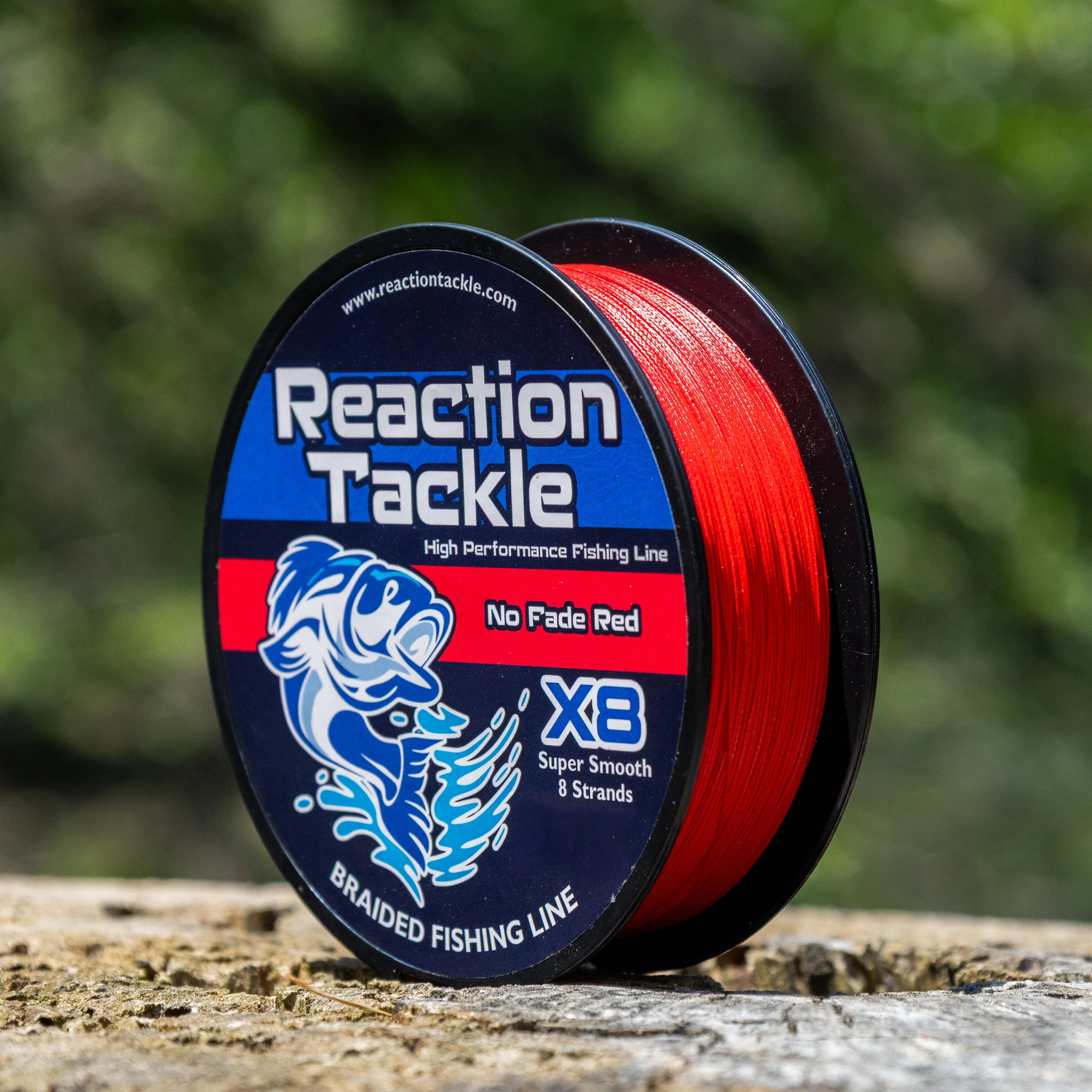 Reaction Tackle X8 Braided Fishing Line - NO FADE Red 8 Strand - NEW - Image 8