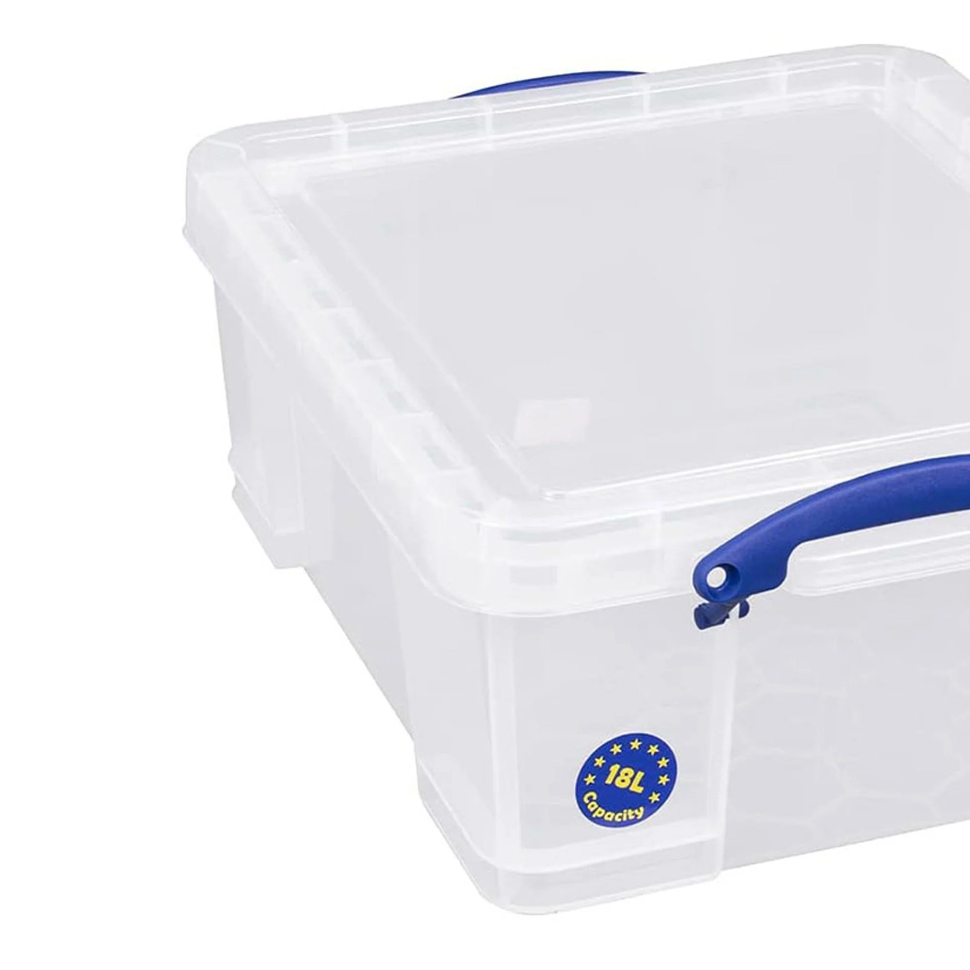 Really Useful Box 18L Storage Container w/Snap Lid & Clip Lock Handle, 4 Pack - Image 10