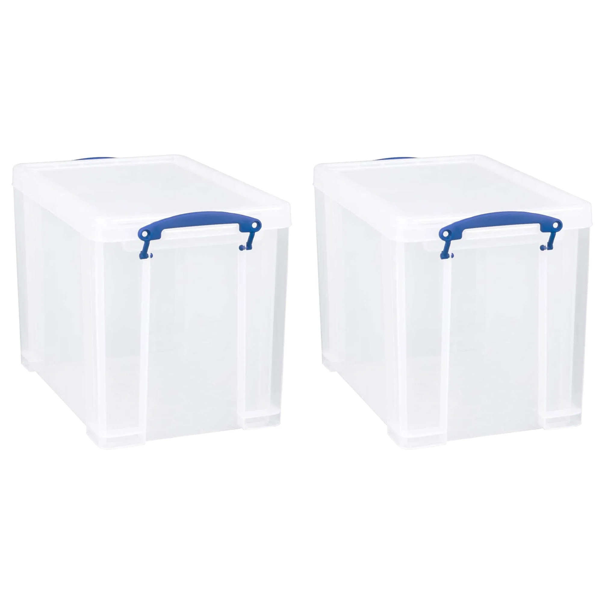Really Useful Box 19L Storage Container with Lid and Clip Lock Handles, (2 Pack)