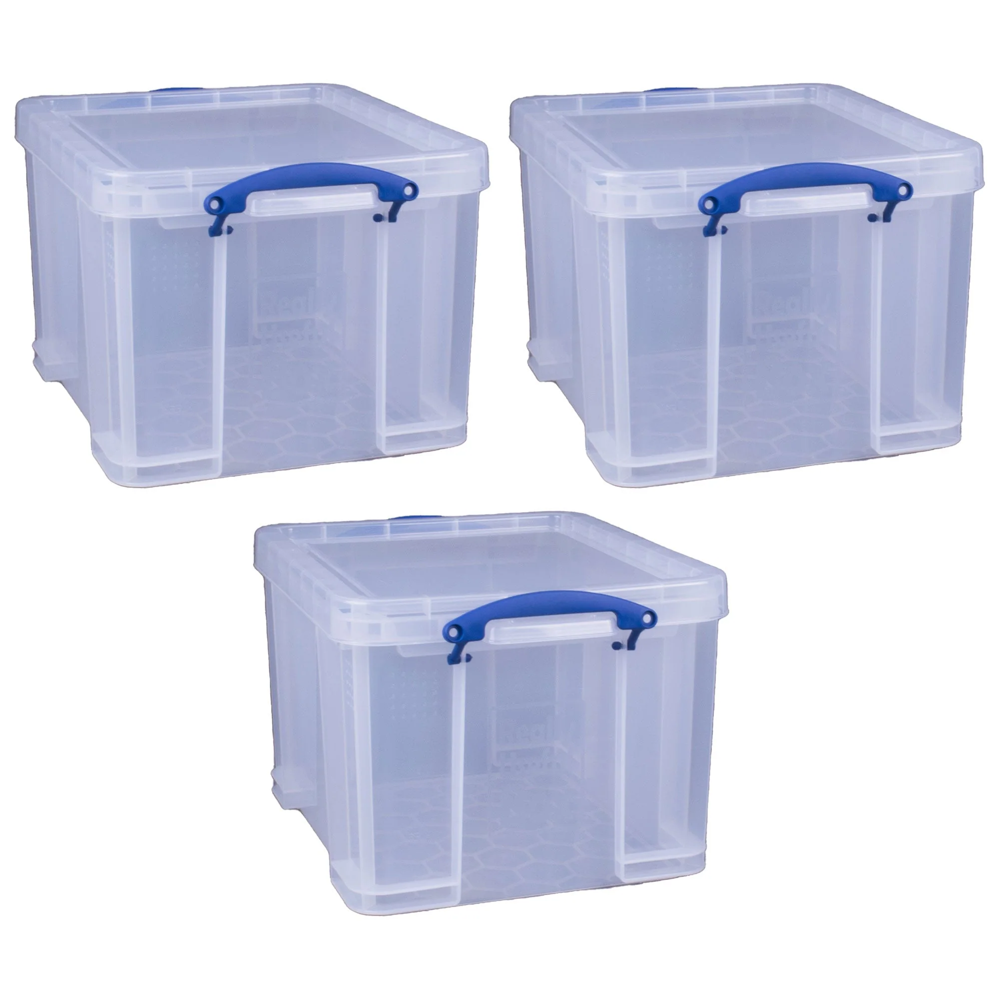 Really Useful Box 32 Liter Storage Container w/Snap Lock Handles, 6 Pack, Clear - Image 2