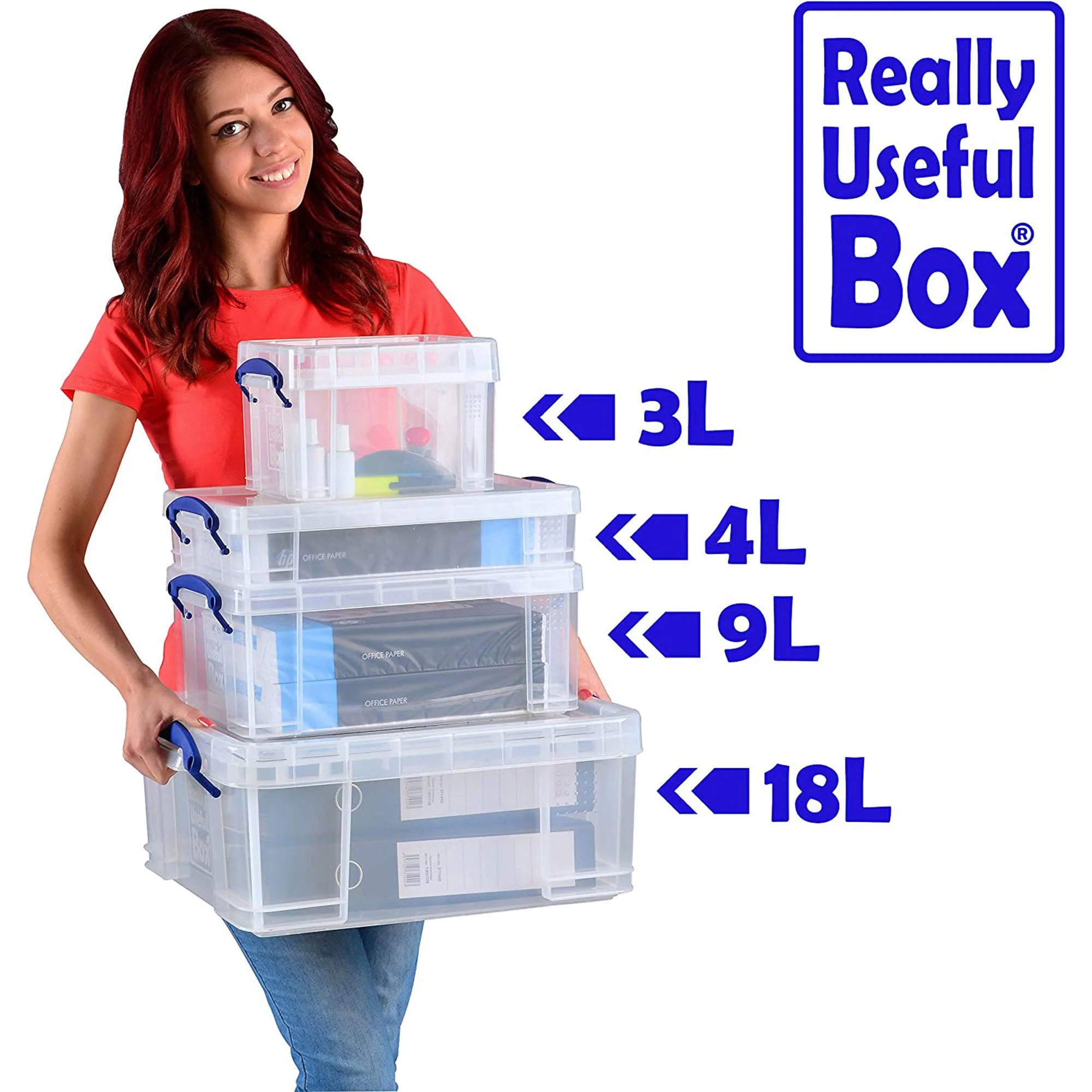 Really Useful Box 4L Storage Container with Lid and Clip Lock Handles, (2 Pack) - Image 6