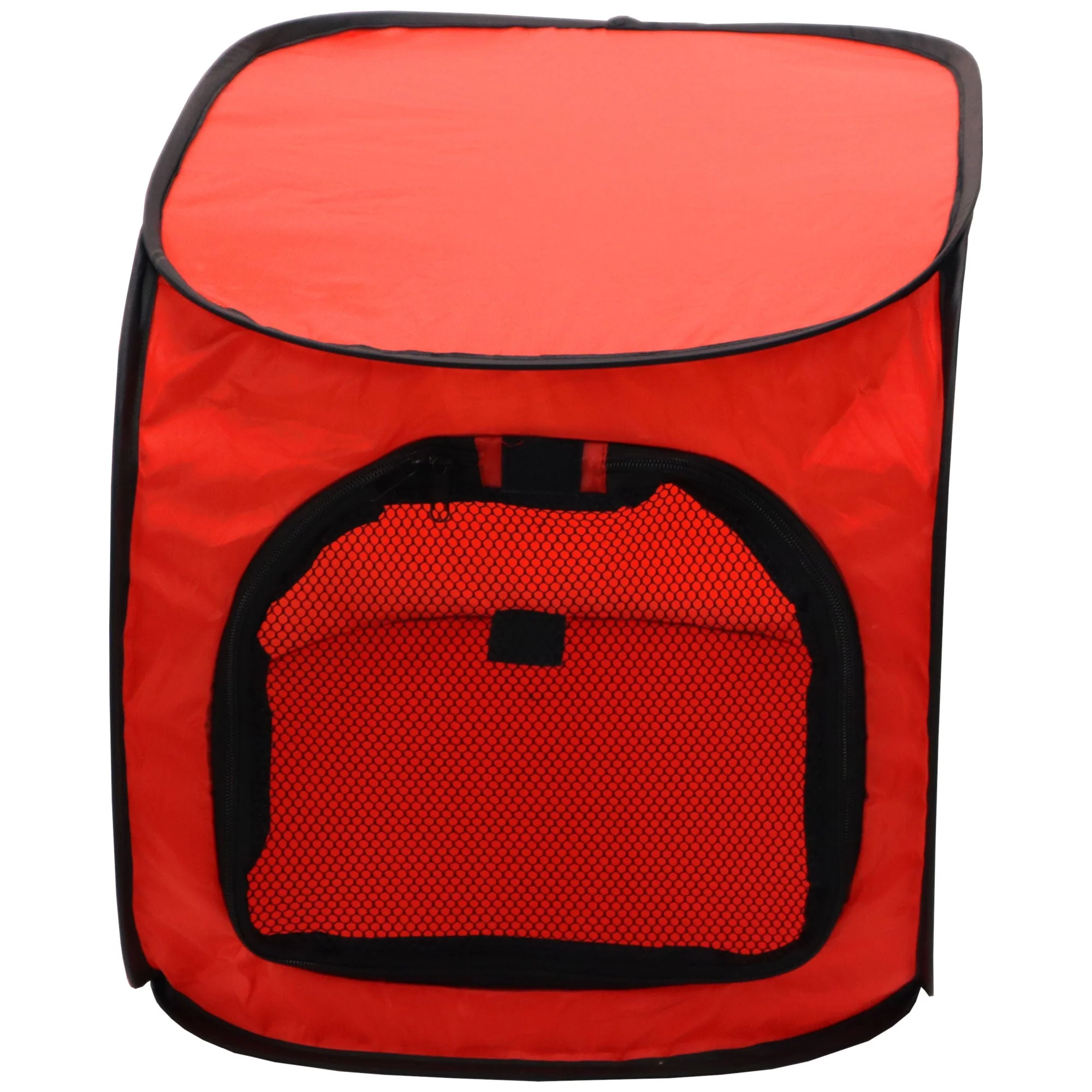 Redmon Pet Partners 41.5 Inch Portable Foldable Pop Up Pet Crate, X-Large, Red - Image 3