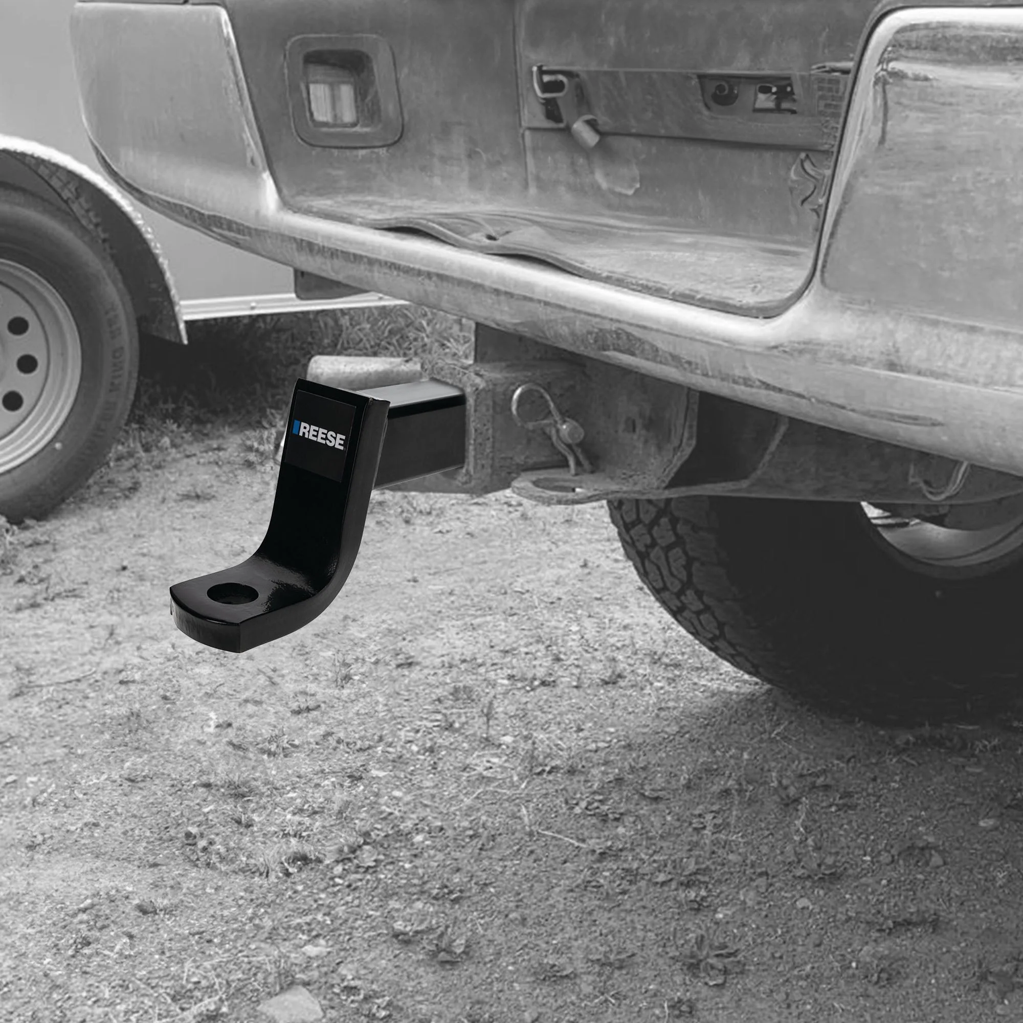 REESE Trailer Hitch Ball Mount, Fits 2.5" Receiver, 5" Drop, 13,000 lbs, Black - Image 3
