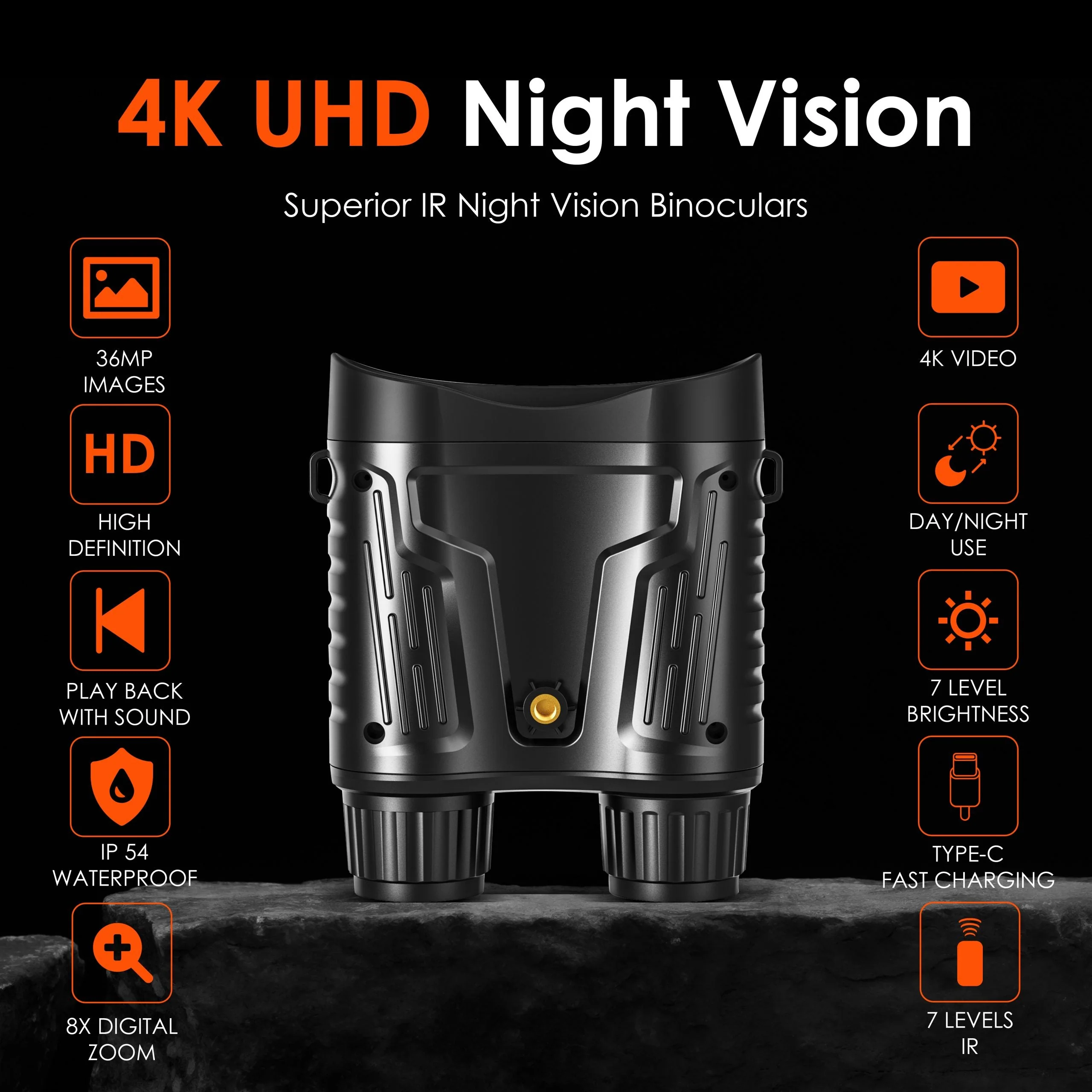 Rexing B1 Pro – 4K IR Night Vision Digital Binocular - Image 2