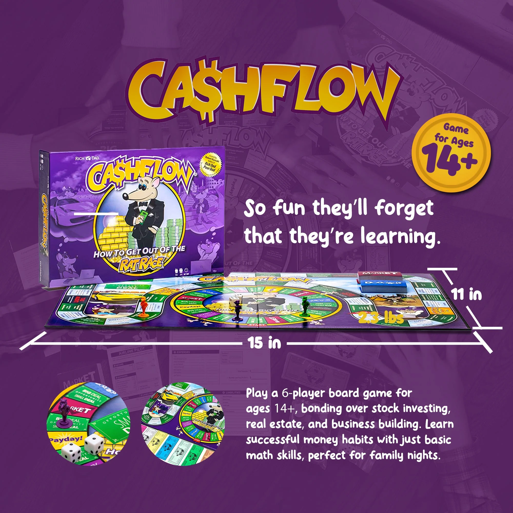 Rich Dad CASHFLOW Strategic Investing and Educational Board Game, 2020 Redesign - Image 3