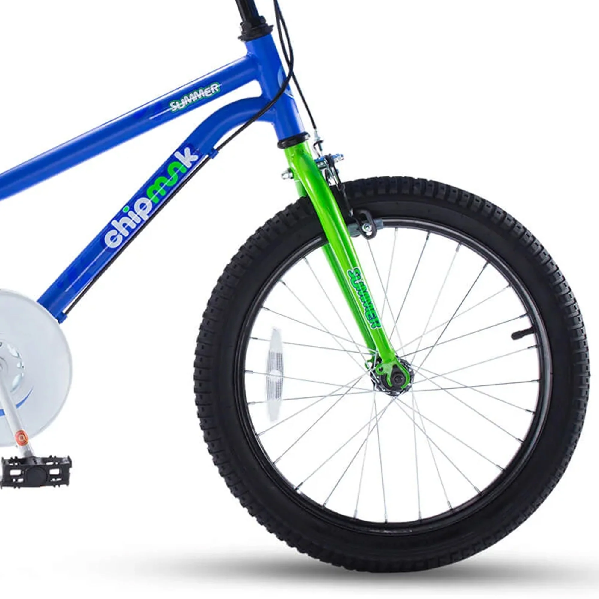 RoyalBaby Chipmunk 14" Toddler Kids Bike with Training Wheels & Bell, Blue - Image 6