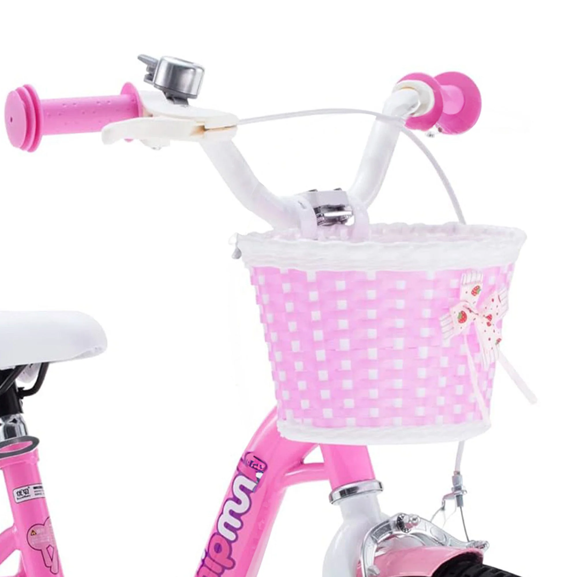 RoyalBaby Chipmunk 16" Kids Bicycle w/ Basket, Training Wheels & Kickstand, Pink - Image 8