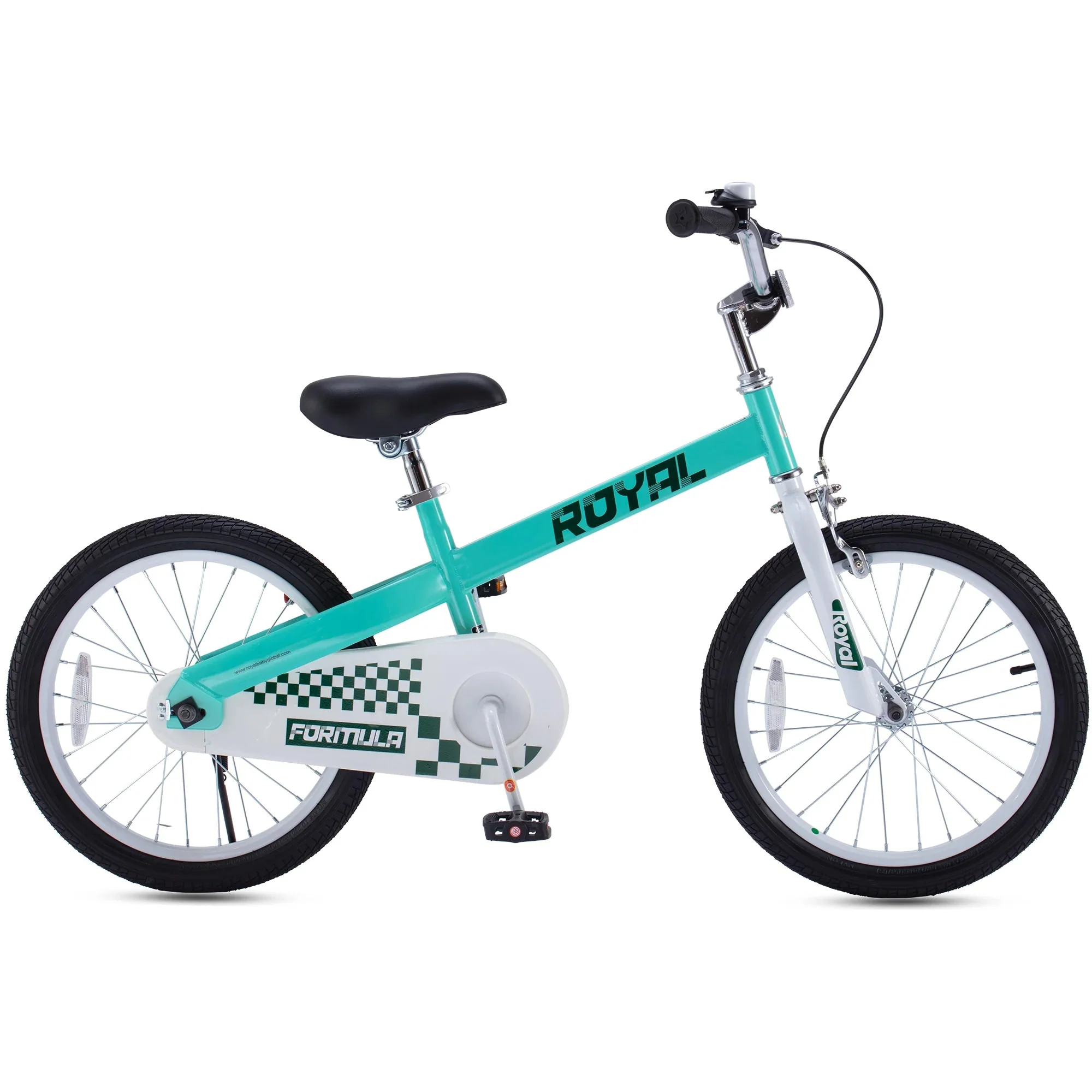 RoyalBaby Formula 20 Inch Kids Bike with Kickstand and Dual Hand Brakes, Green - Image 2