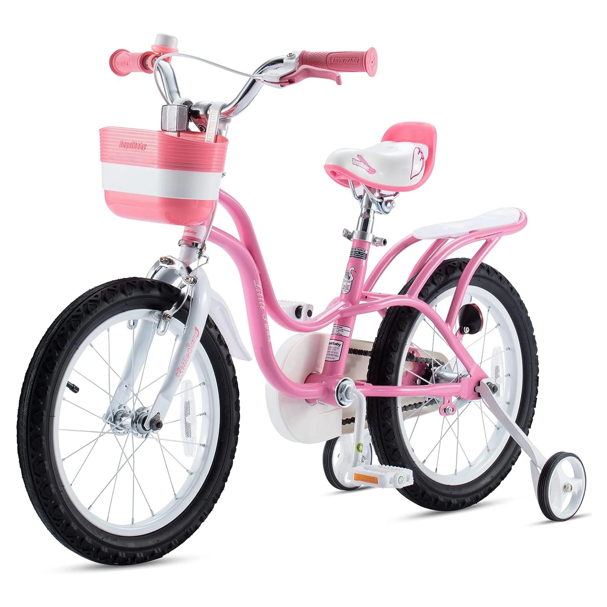 RoyalBaby Little Swan 16" Carbon Steel Kids Bicycle with Dual Hand Brakes, Pink - Image 9