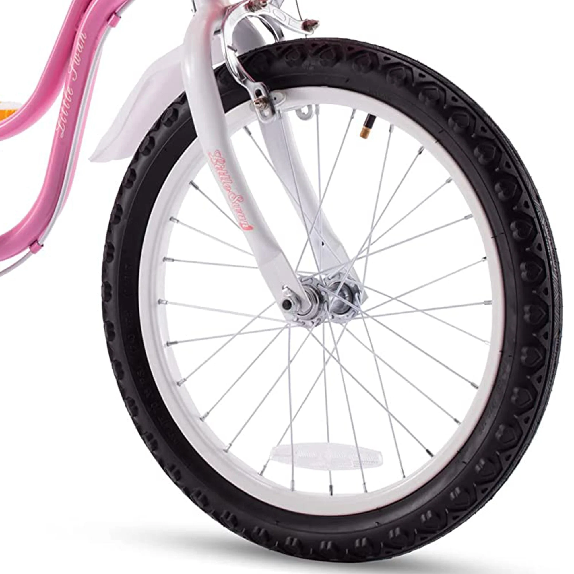 RoyalBaby Little Swan 18" Carbon Steel Kids Bicycle with Dual Hand Brakes, Pink - Image 9