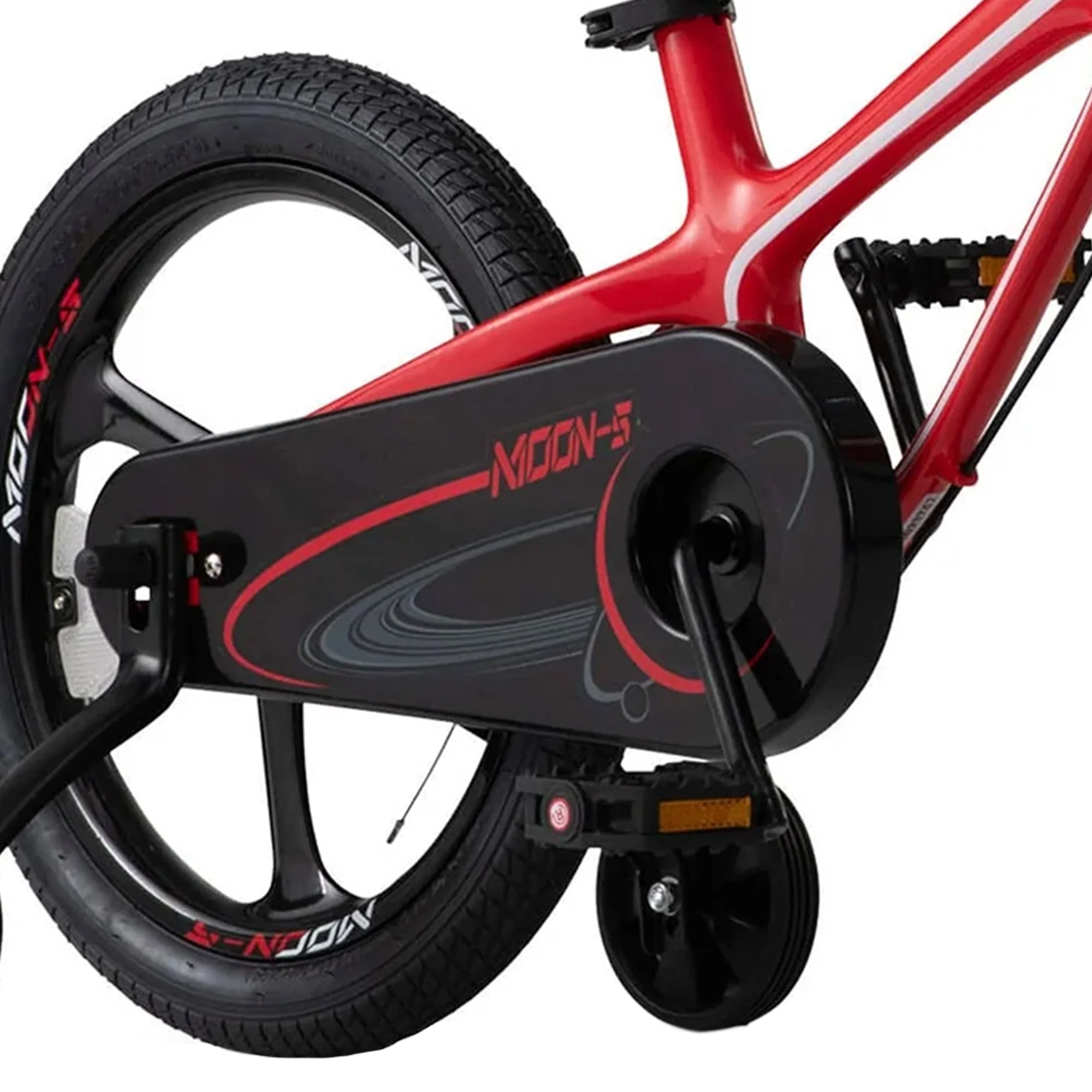 RoyalBaby Moon-5 14" Magnesium Alloy Kids Bicycle with Training Wheels, Red - Image 5