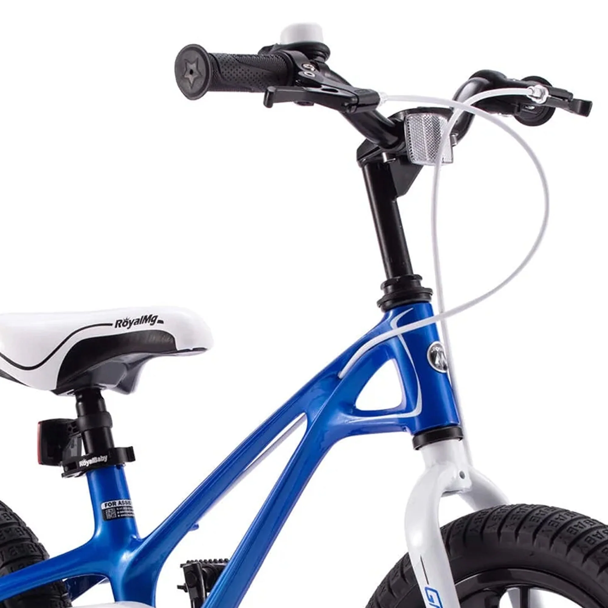 RoyalBaby RoyalMg Galaxy Fleet 14 Inch Kids Bicycle with Training Wheels, Blue - Image 4