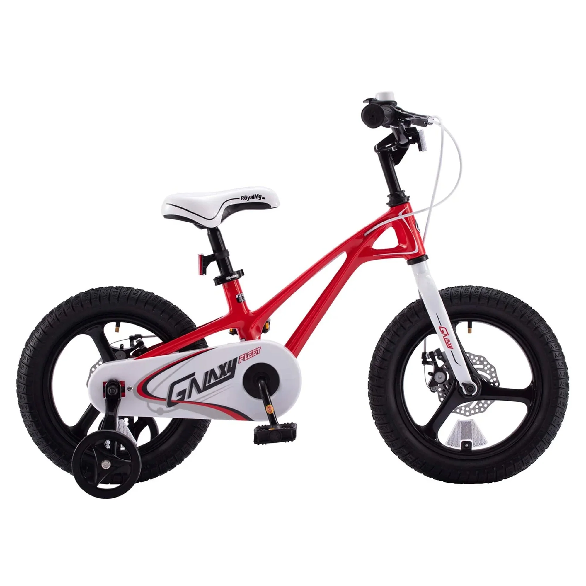 RoyalBaby RoyalMg Galaxy Fleet 14 Inch Kids Bicycle with Training Wheels, Red - Image 2