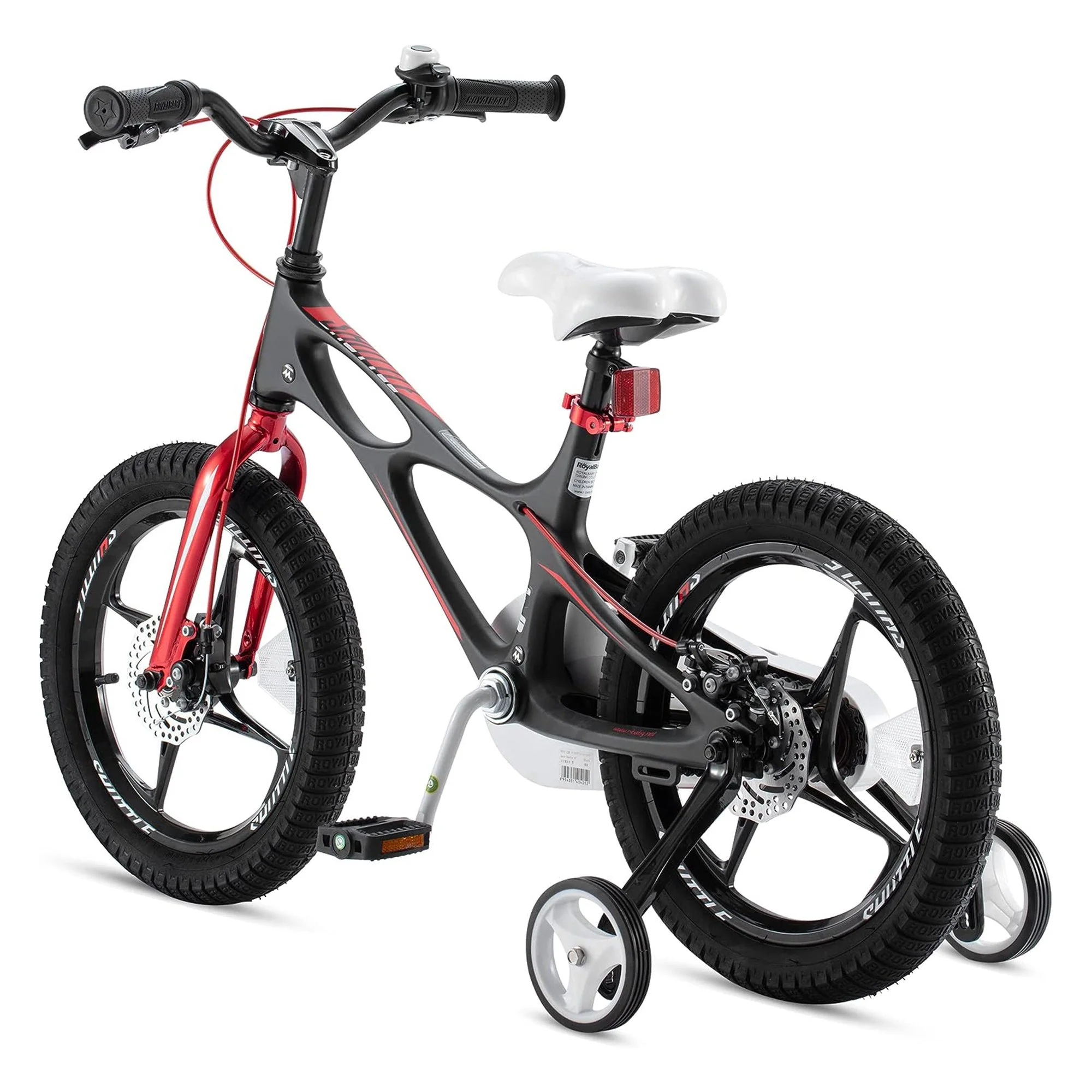 RoyalBaby Space Shuttle 14" Magnesium Alloy Kids Bicycle w/2 Disc Brakes, Black - Image 5
