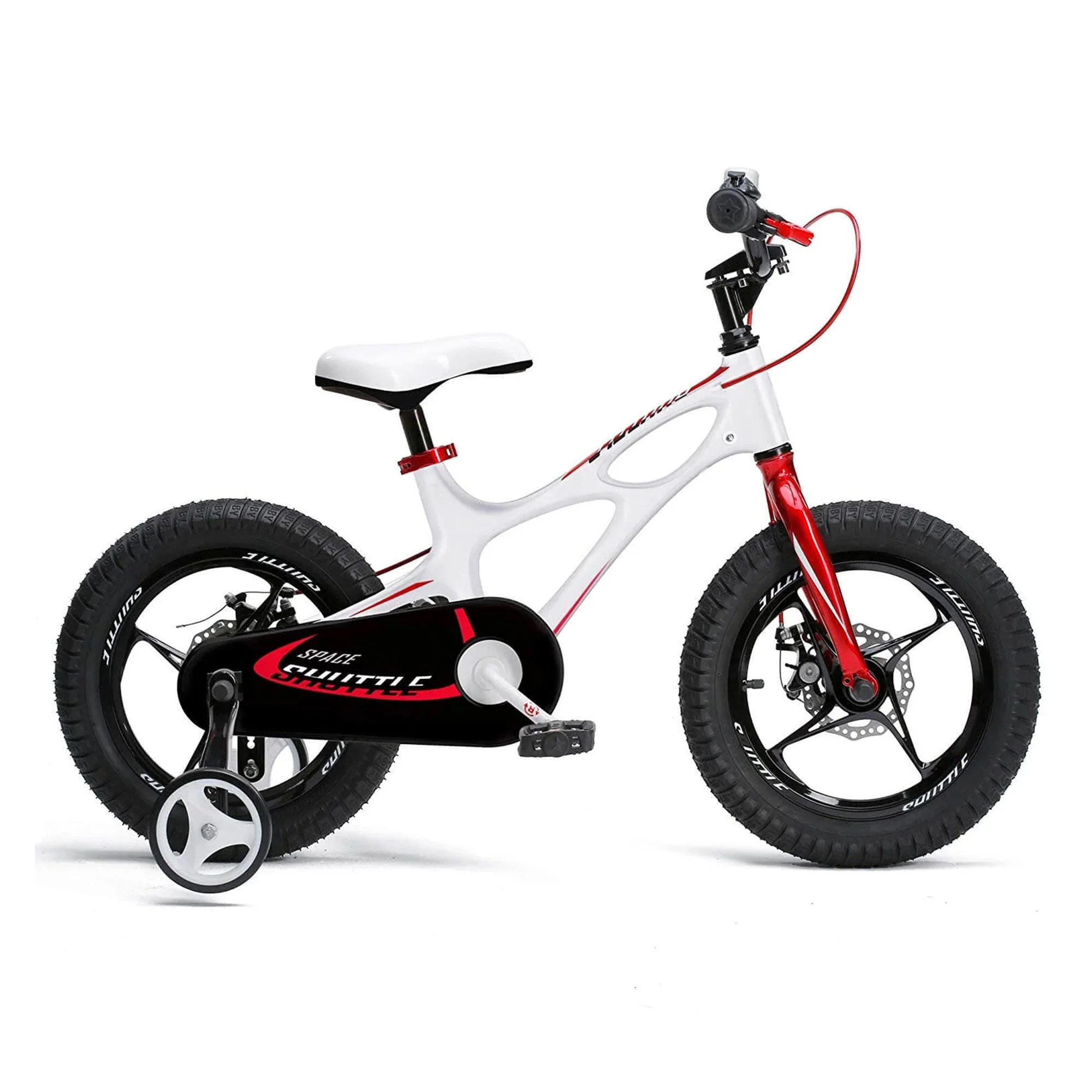 RoyalBaby Space Shuttle 16" Magnesium Alloy Kids Bicycle w/2 Disc Brakes, White - Image 5