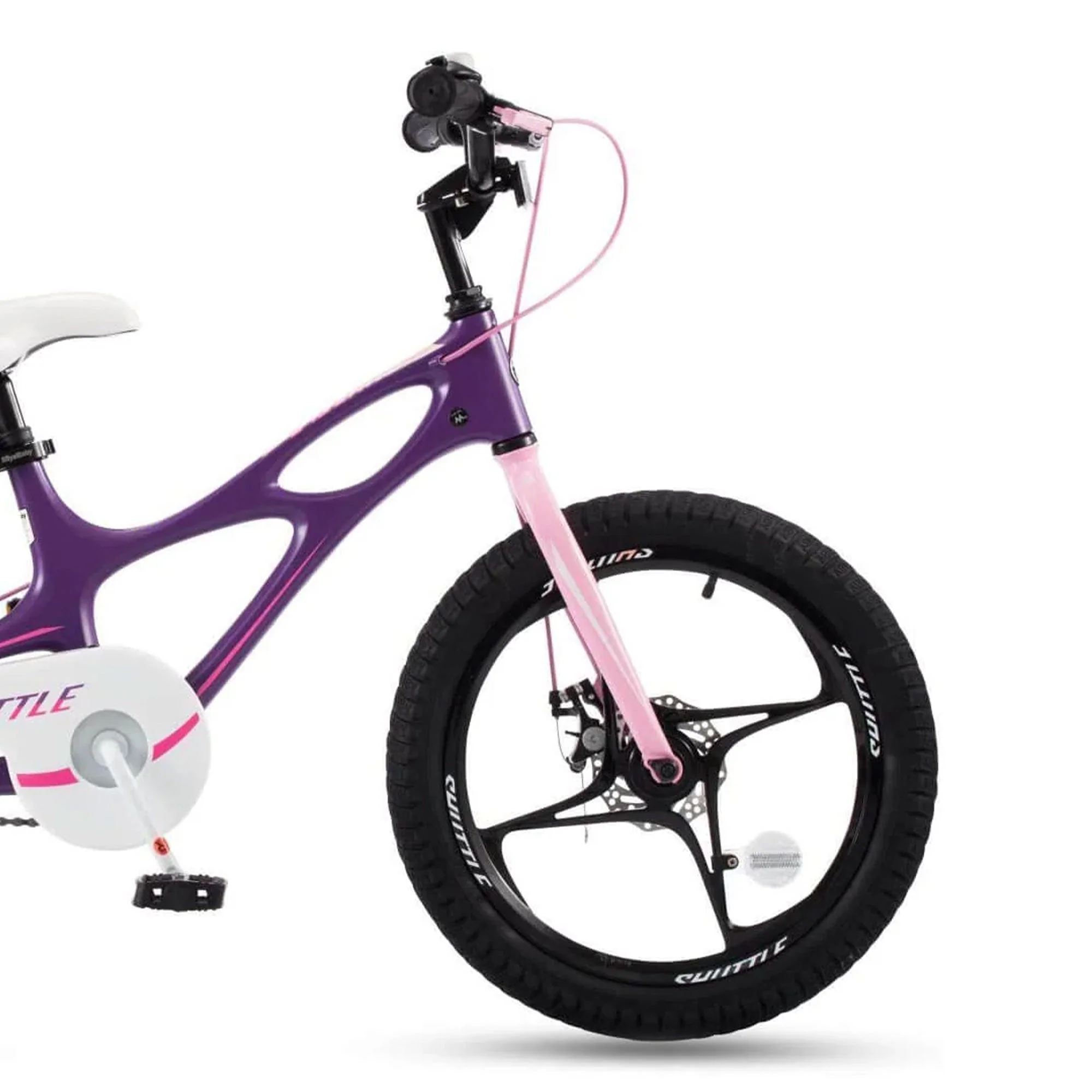 RoyalBaby Space Shuttle 18" Magnesium Alloy Kids Bicycle w/2 Disc Brakes, Purple - Image 4