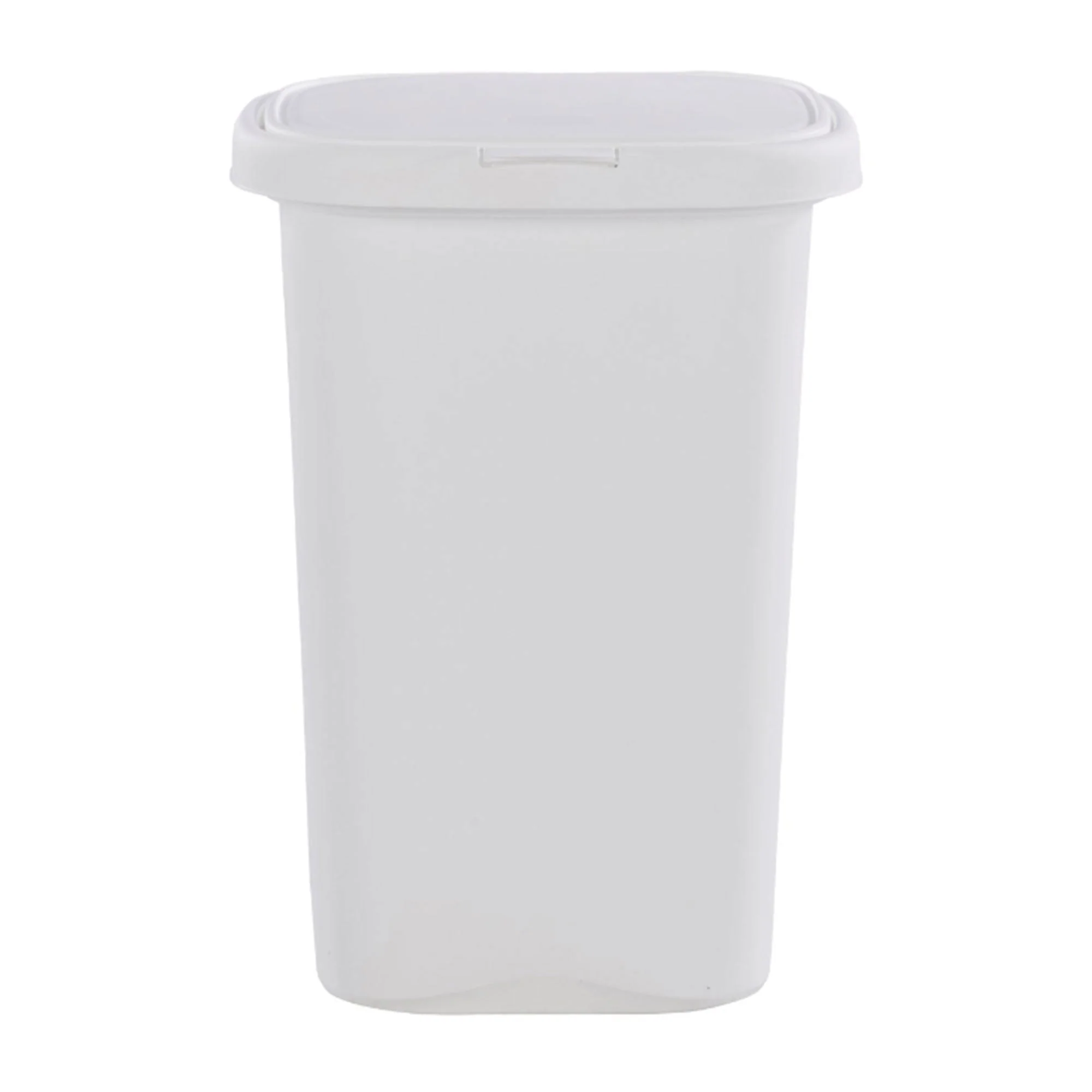Rubbermaid 13.25 Gallon Rectangular Spring-Top Lid Wastebasket, White (6-Pack) - Image 3
