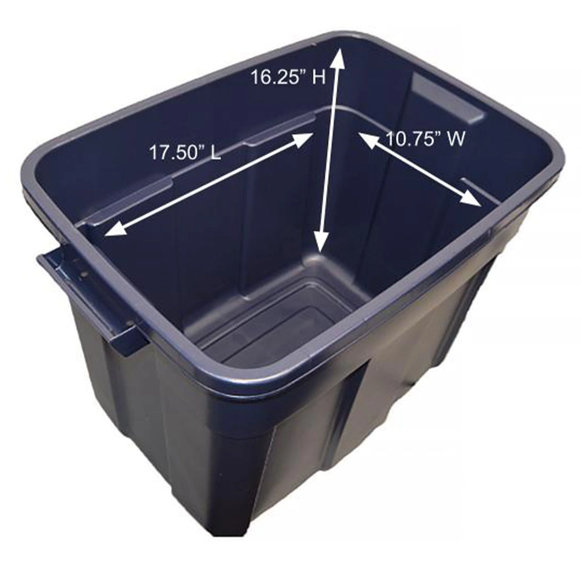 Rubbermaid 18 Gallon Stackable Storage Container, Dark Indigo Metallic (6 Pack) - Image 3