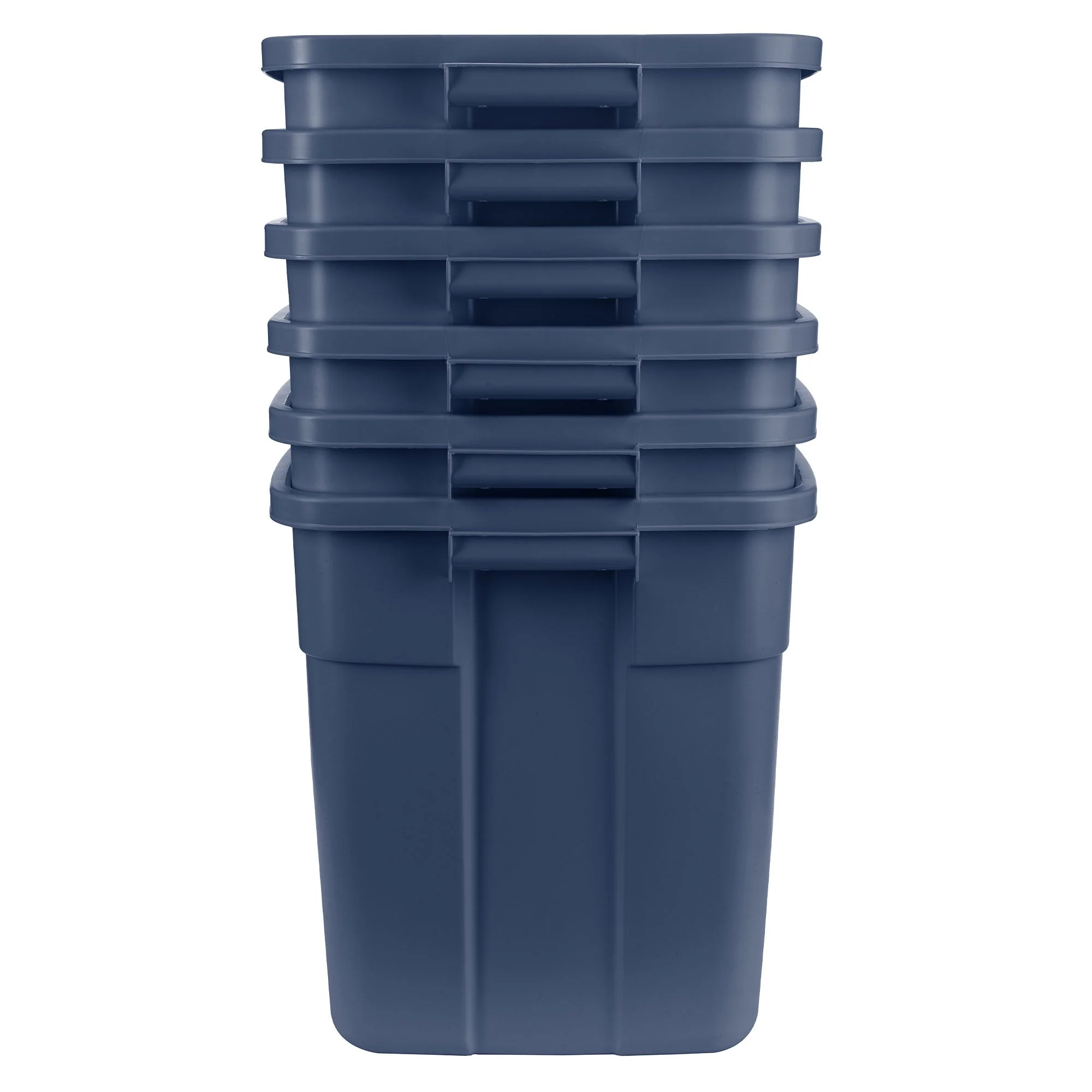 Rubbermaid 18 Gallon Stackable Storage Container, Dark Indigo Metallic (6 Pack) - Image 7