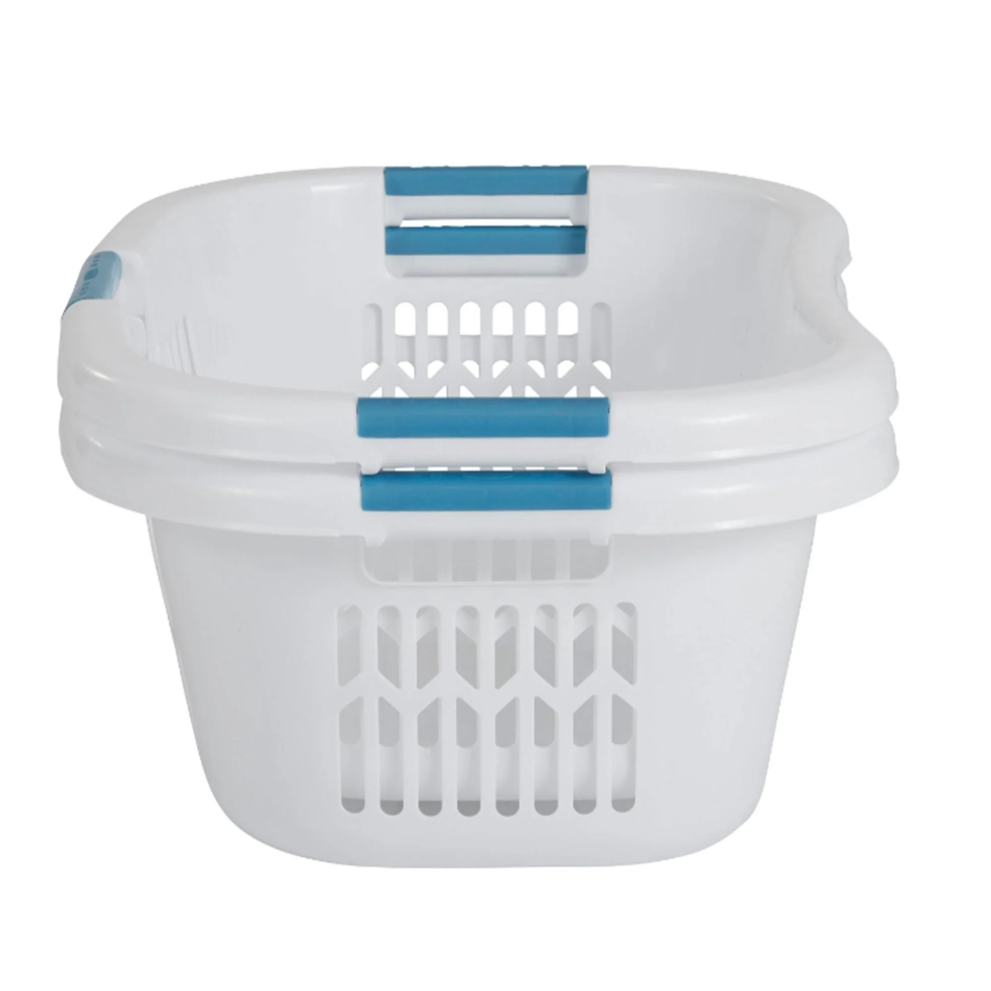 Rubbermaid 2.1-Bushel Small Hip-Hugger Plastic Laundry Basket, White (6-Pack) - Image 4