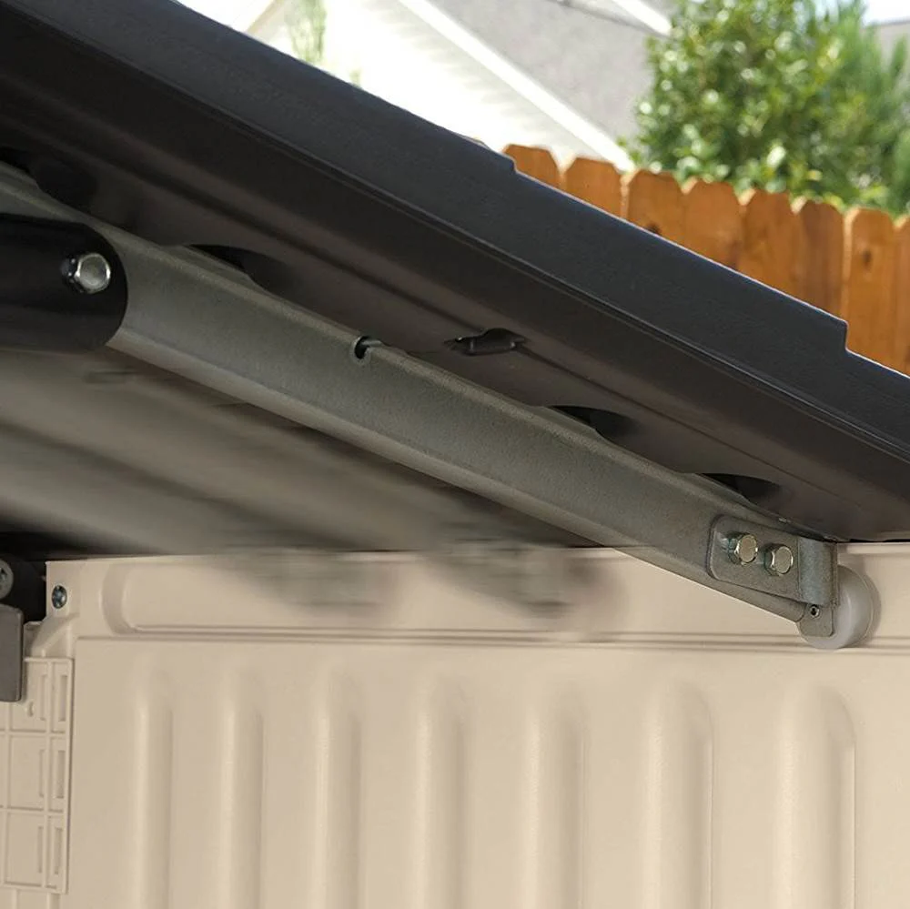 Rubbermaid 96 Cubic Feet Low-Profile Slide Lid Outdoor Storage Shed | 1800005 - Image 7