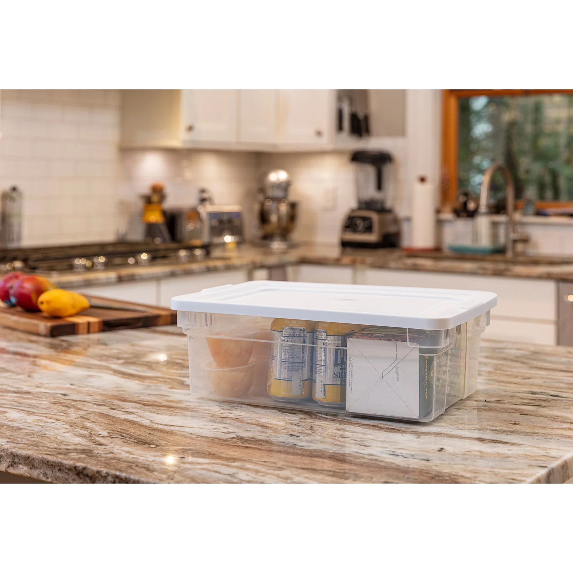 Rubbermaid Classic Clear 12 Quart Stackable Heavy Duty Plastic Storage Bins - Image 7