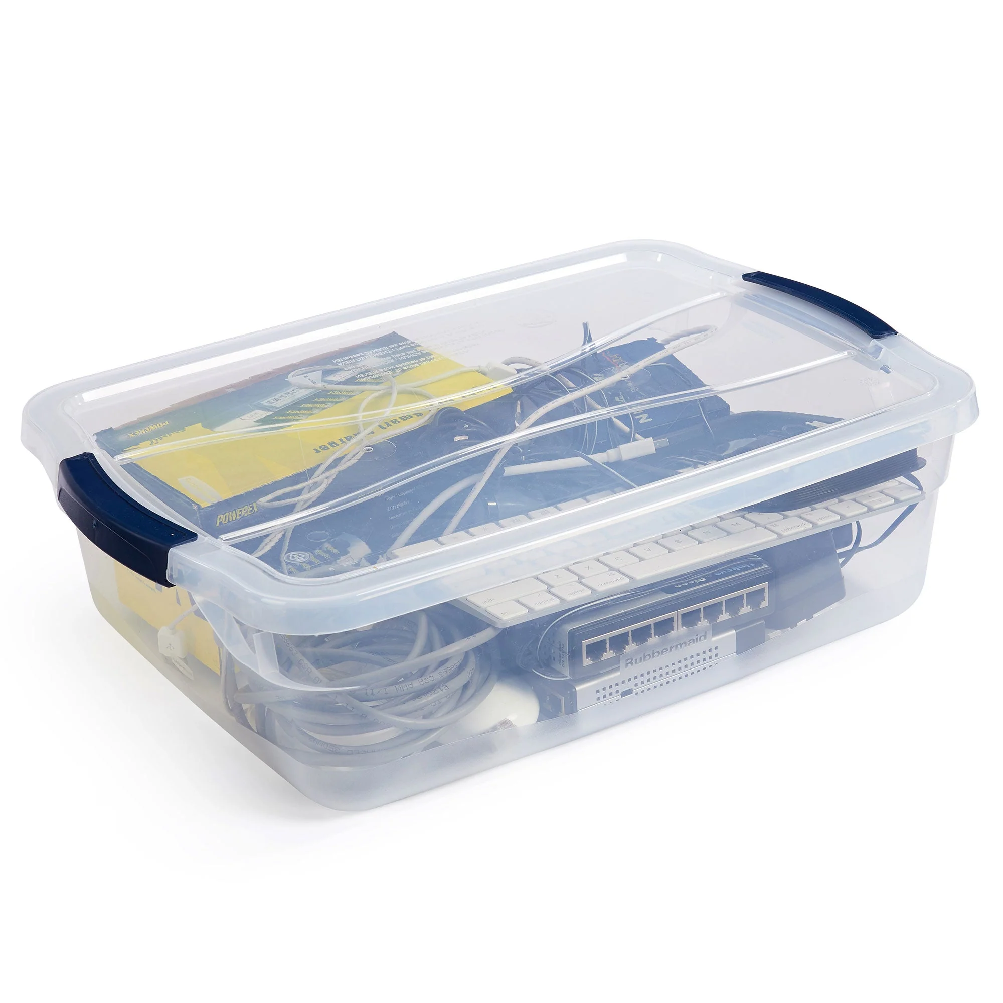 Rubbermaid Cleverstore 17 Quart Plastic Storage Tote Container with Lid (6 Pack) - Image 2