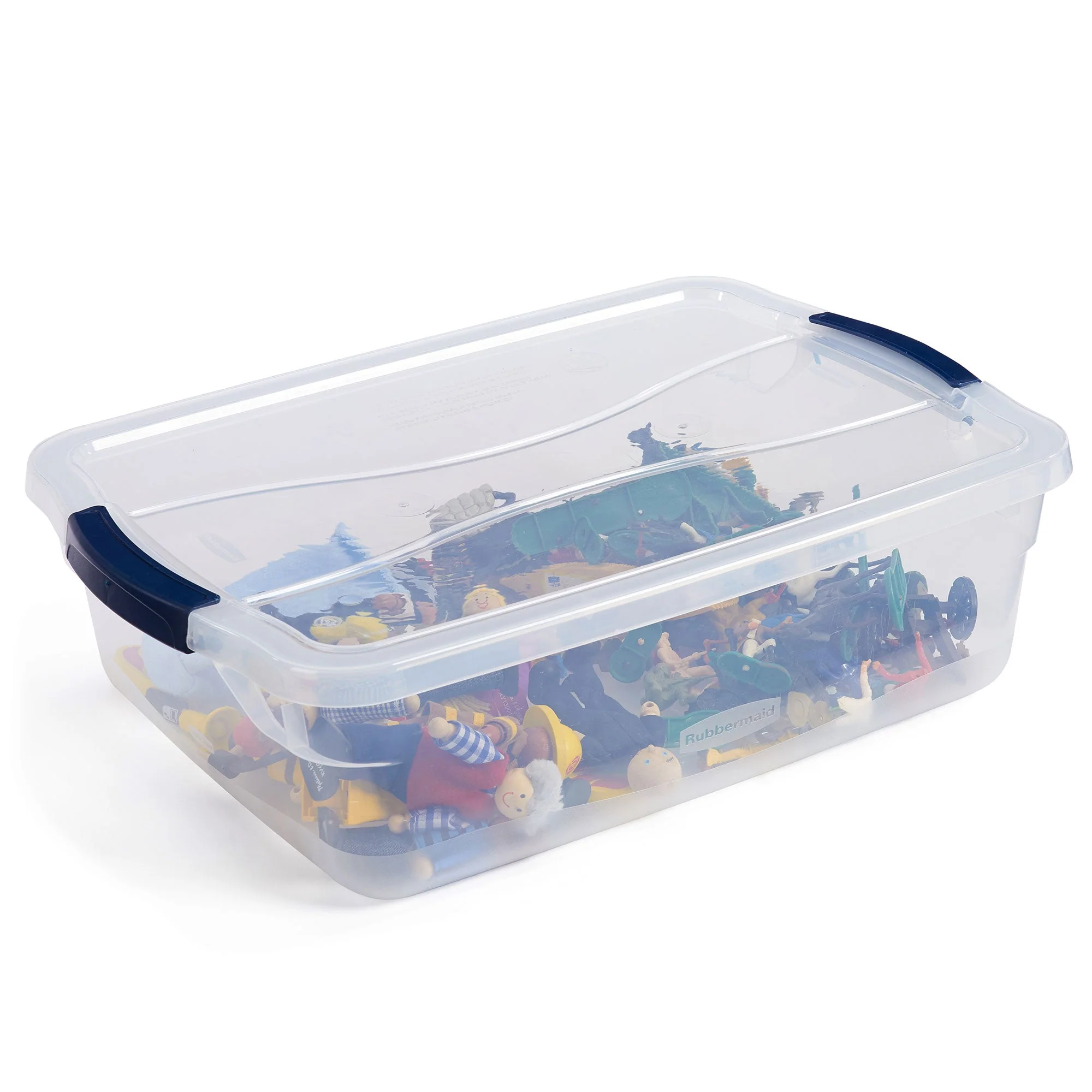 Rubbermaid Cleverstore 17 Quart Plastic Storage Tote Container with Lid (6 Pack) - Image 7
