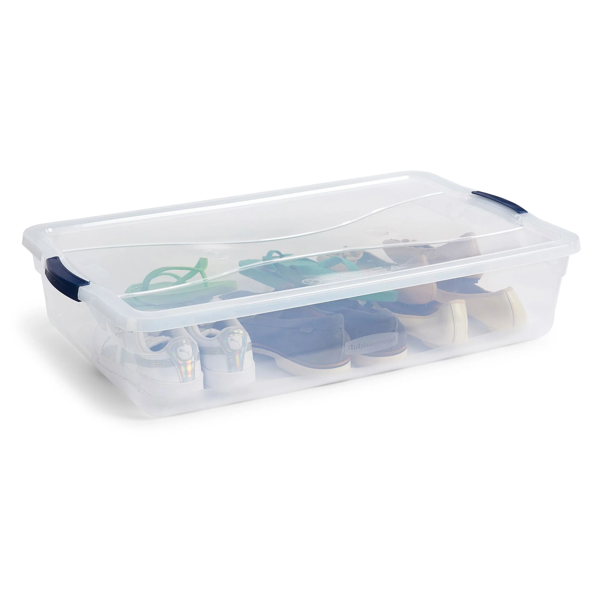 Rubbermaid Cleverstore 42 Quart Latching Stackable Storage Tote, Clear (8 Pack) - Image 11