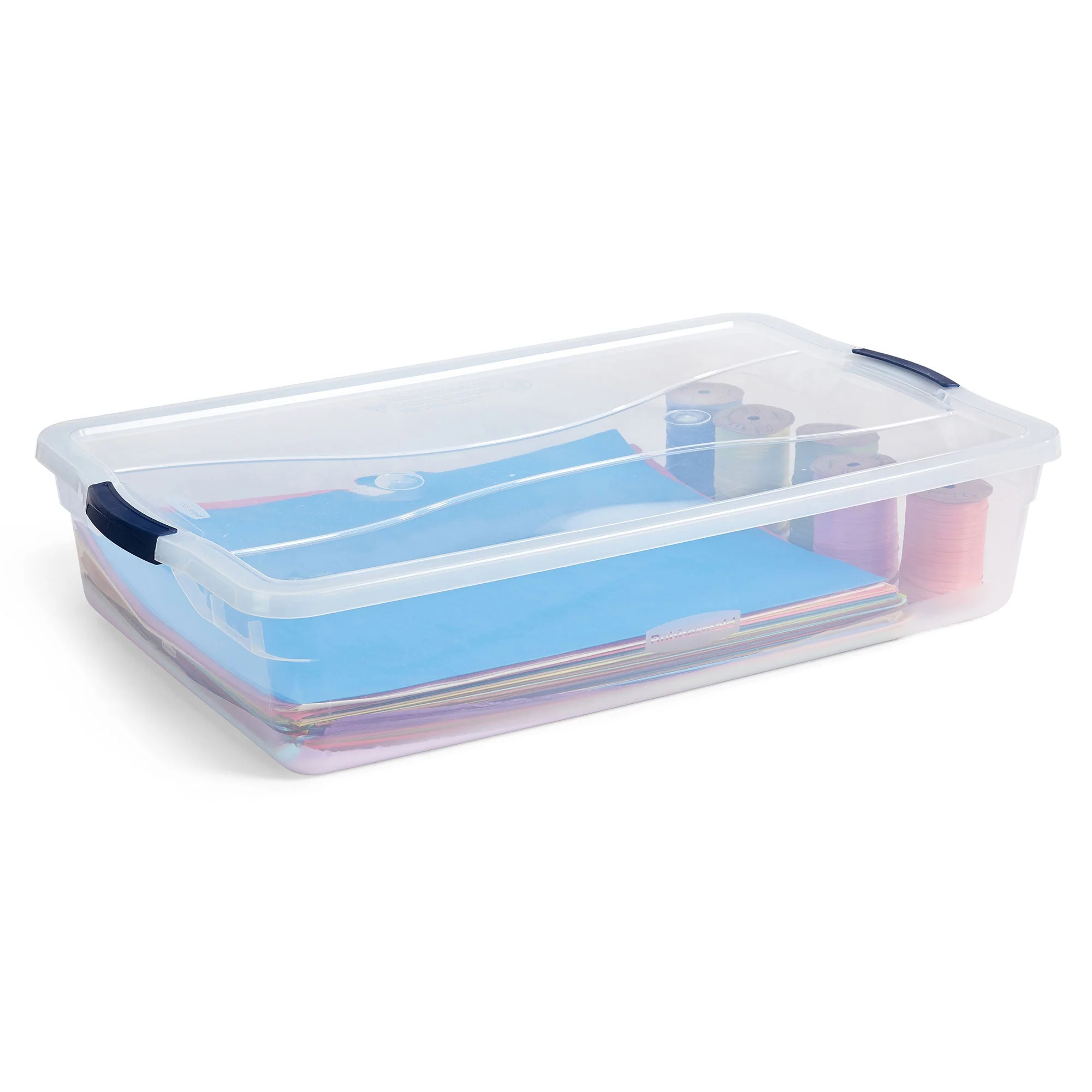 Rubbermaid Cleverstore 42 Quart Latching Stackable Storage Tote, Clear (8 Pack) - Image 12