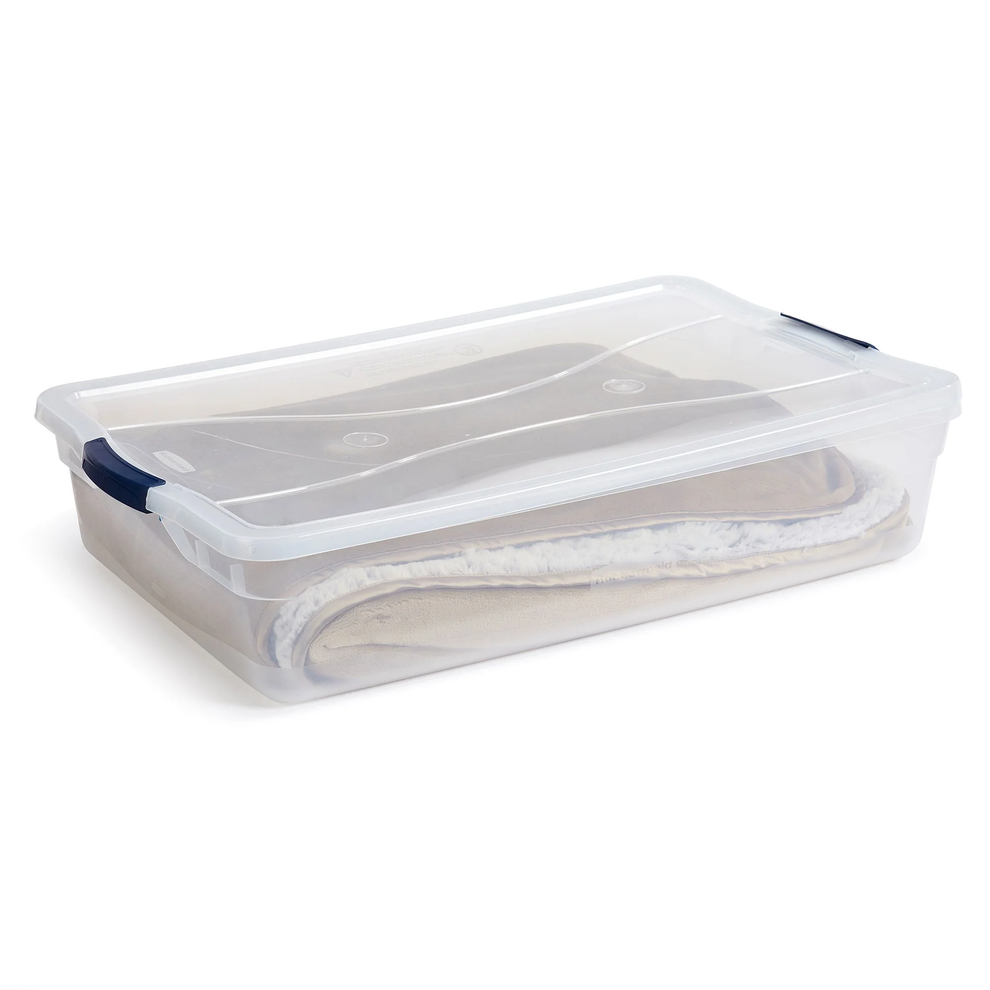 Rubbermaid Cleverstore 42 Quart Latching Stackable Storage Tote, Clear (8 Pack) - Image 9