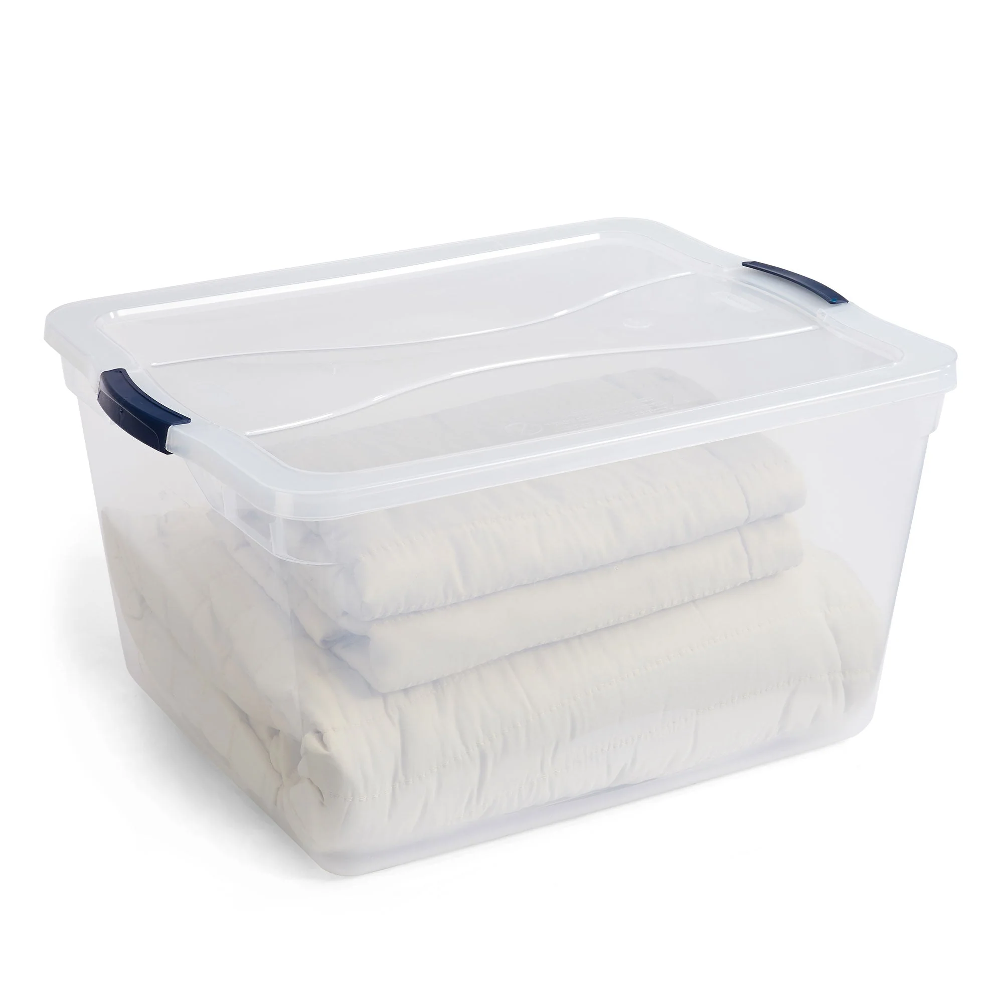 Rubbermaid Cleverstore 74 Qt Latching Plastic Storage Container & Lid (4 Pack) - Image 6