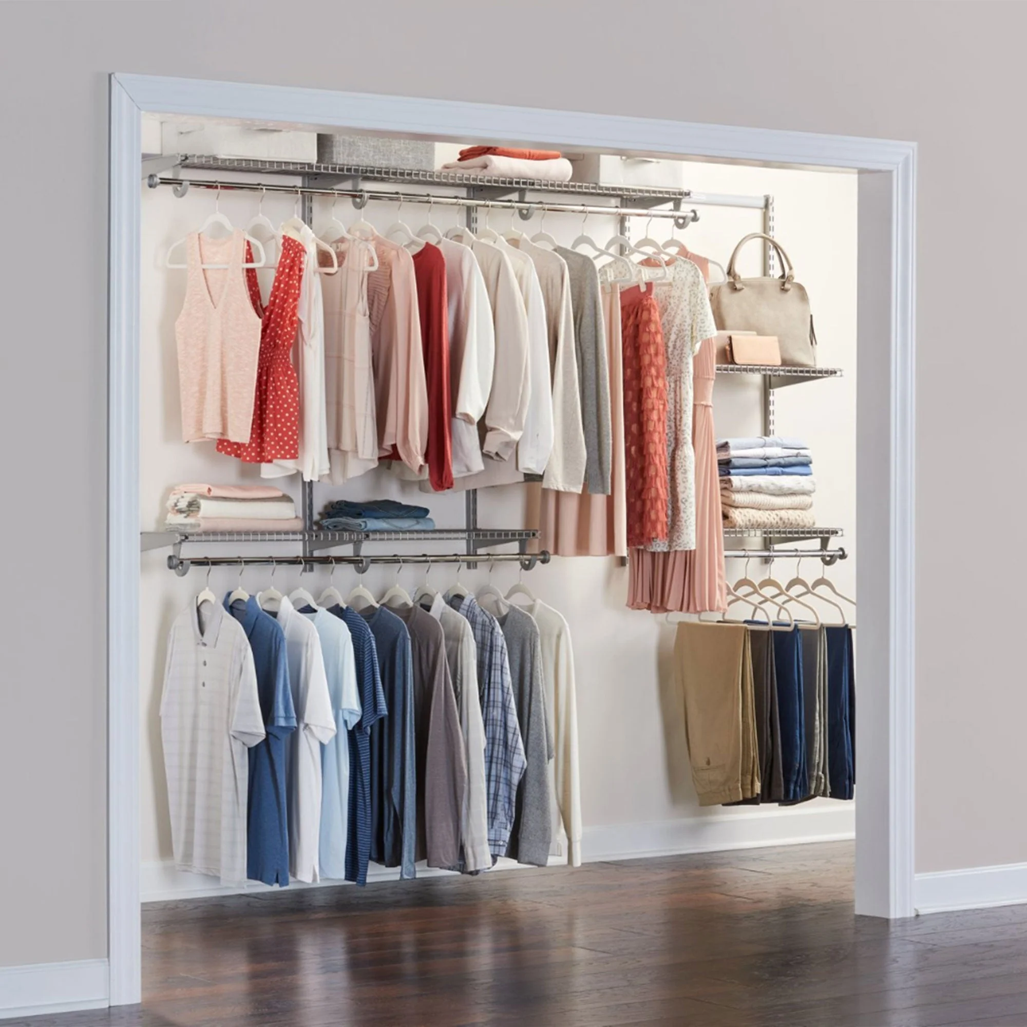 Rubbermaid Configurations Classic Custom 4' to 8' Wide Metal Closet Storage Kit - Image 6