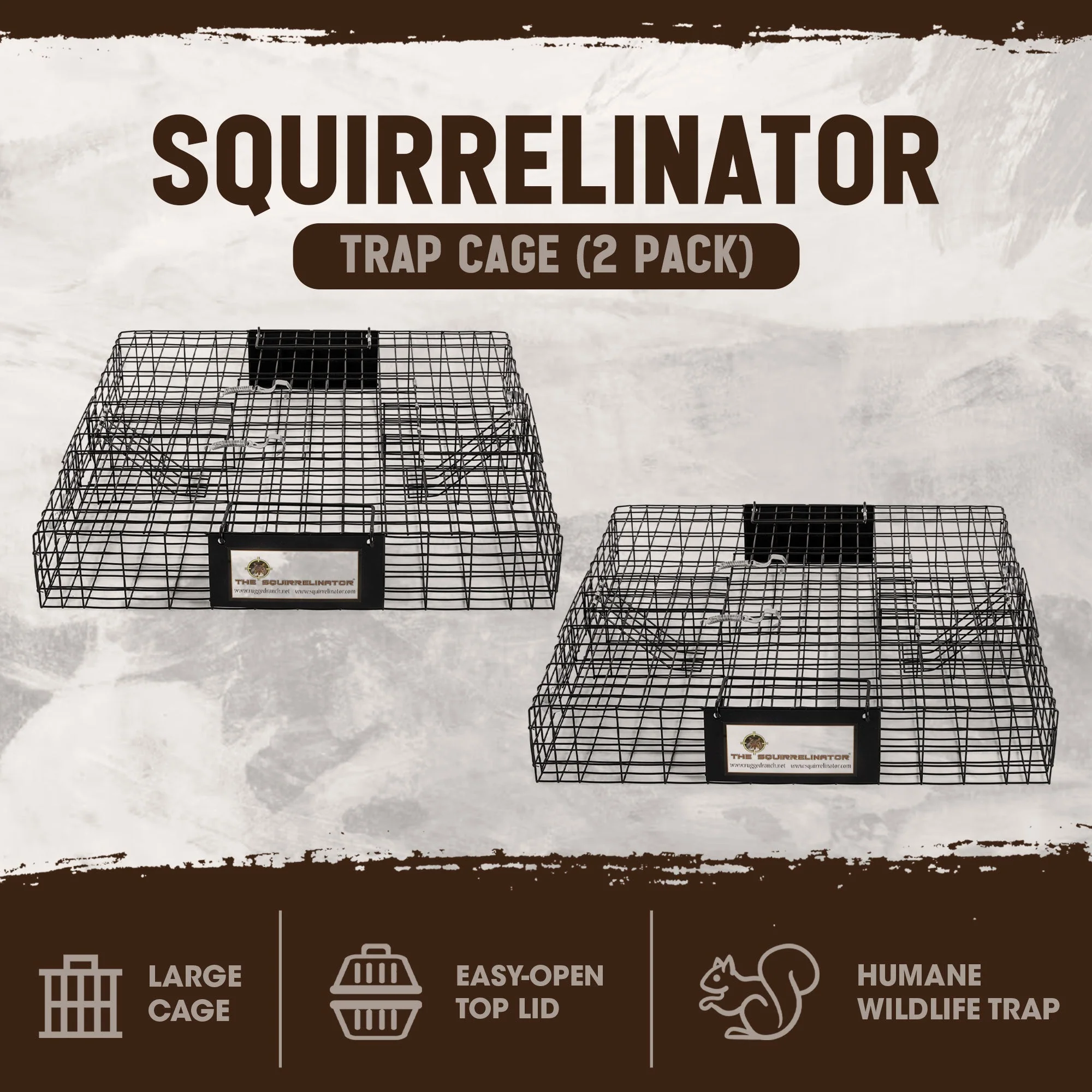 Rugged Ranch SQRTO Squirrelinator Squirrel 2 Door Trap Cage (2 Pack) - Image 3
