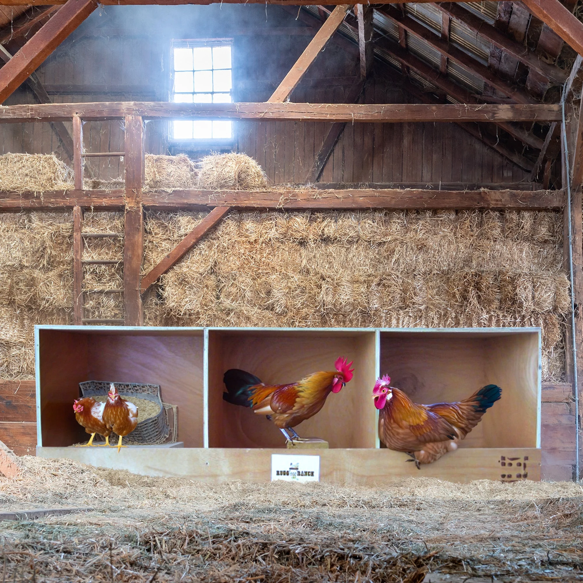 Rugged Ranch TRIPLEX RuggEgg Barn Wooden Chicken Coop Triple Nesting Egg Boxes - Image 4