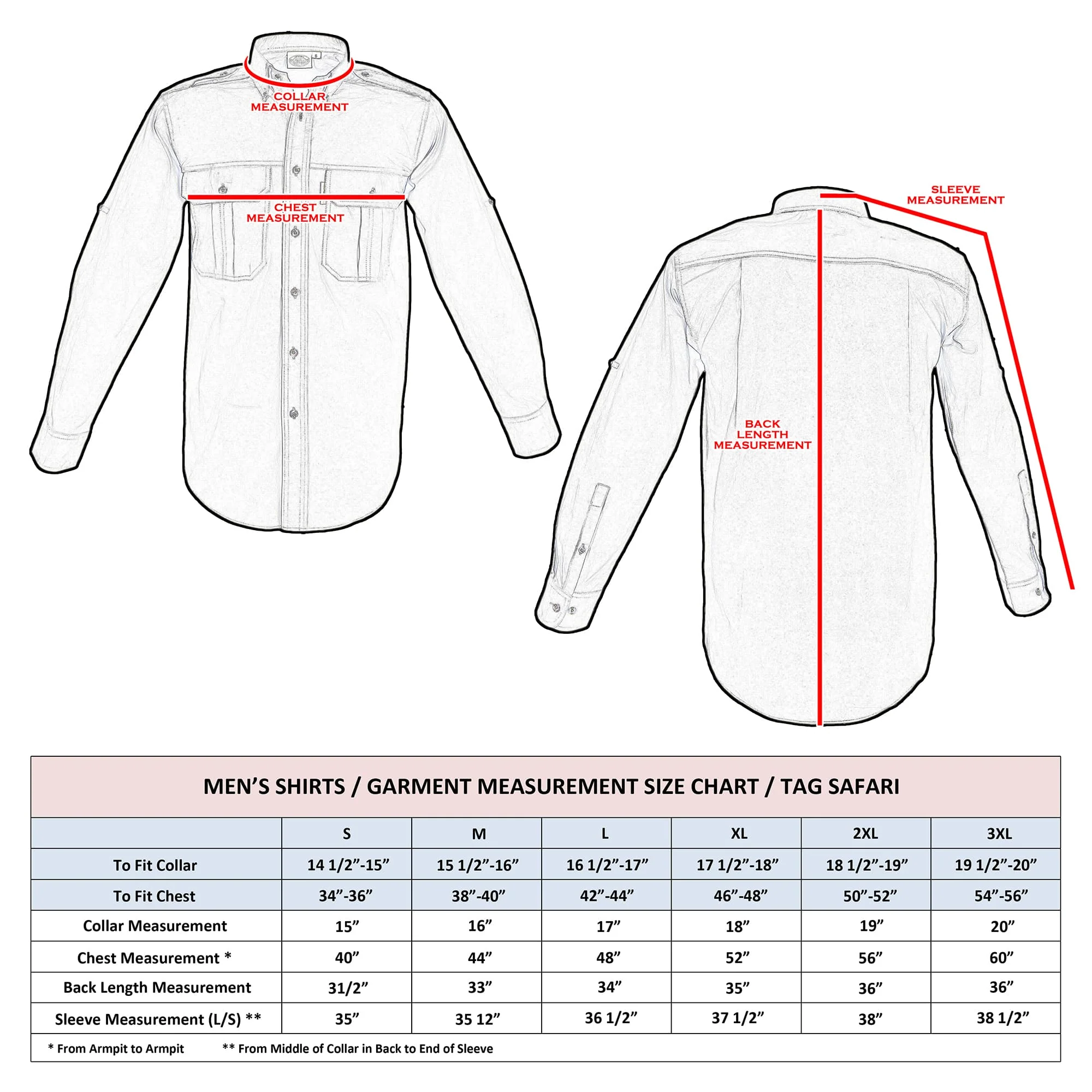 Safari Shirt for Men - L/Sleeve - Image 13