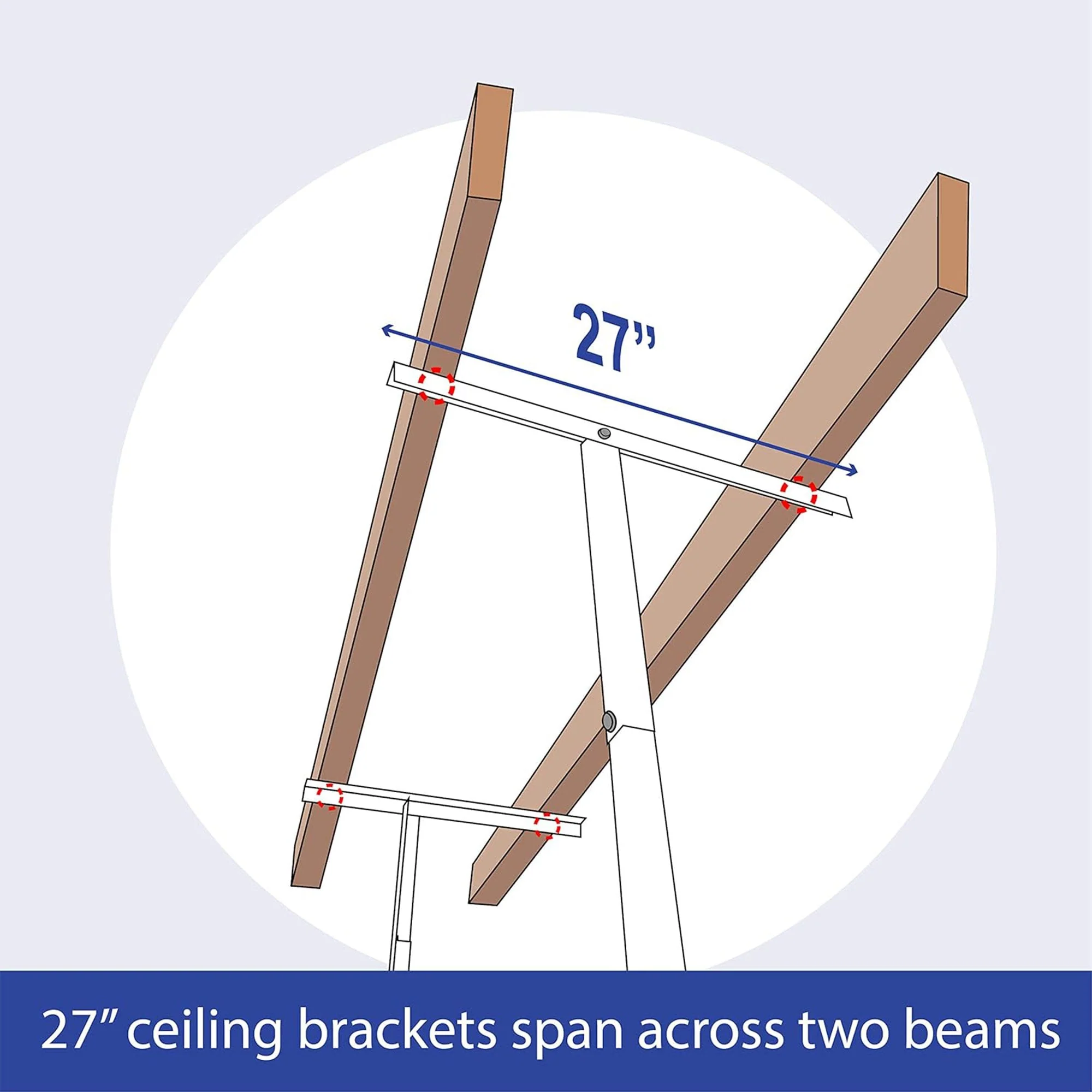 SafeRacks 2' x 6' Overhead Garage Storage Rack Holds Up to 300 Pounds, White - Image 2