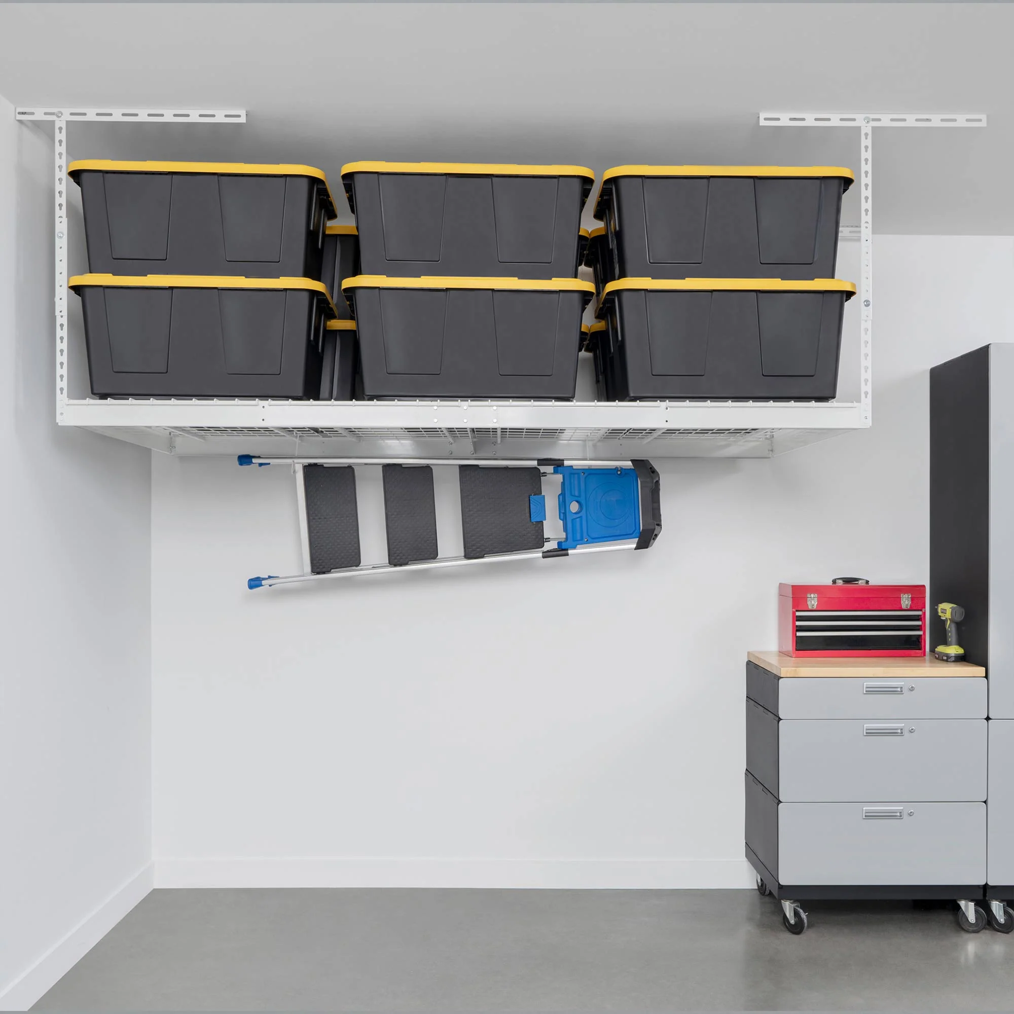 SafeRacks 2' x 6' Overhead Garage Storage Rack Holds Up to 300 Pounds, White - Image 9
