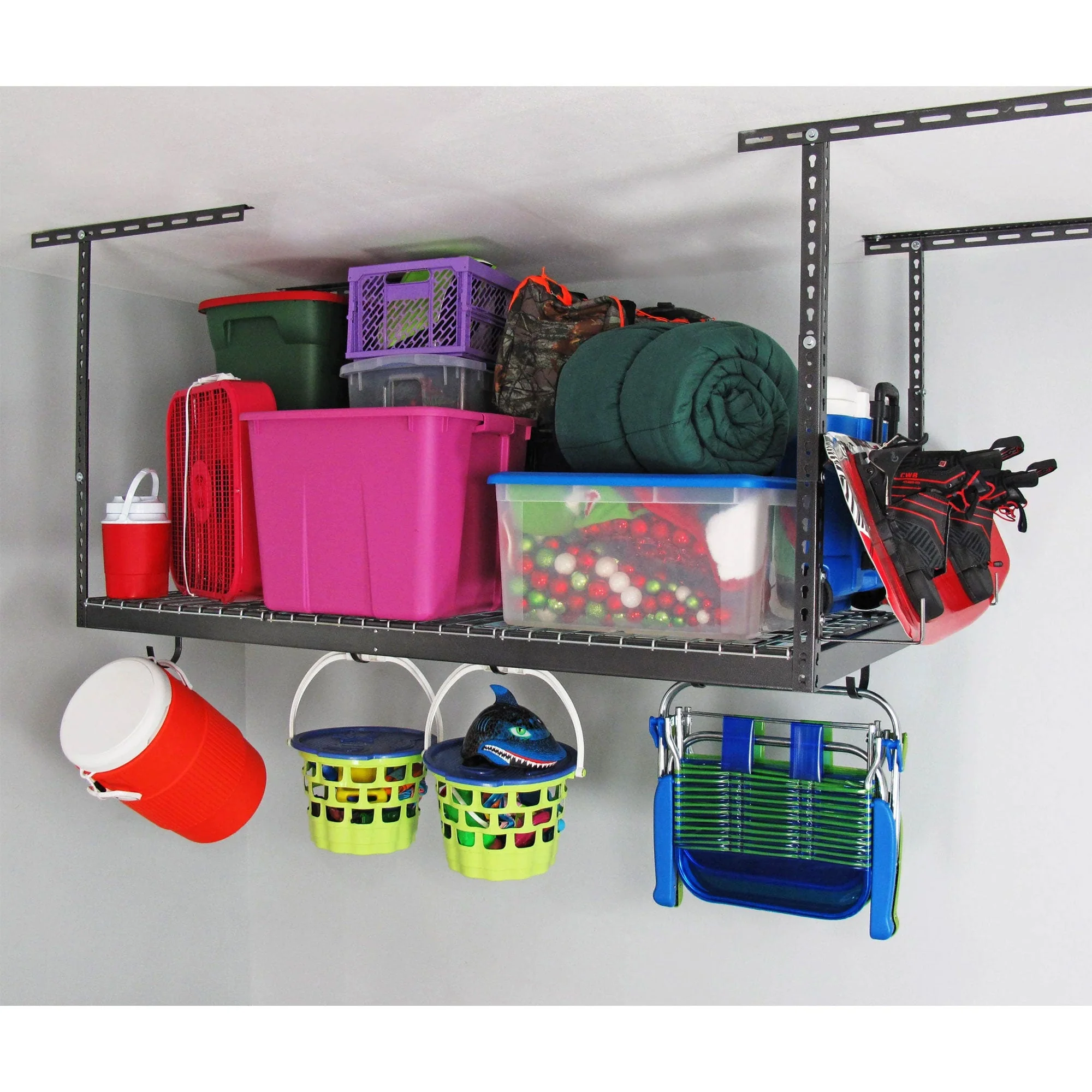 SafeRacks Big Box 4'x6' Steel Overhead Storage Rack w/Adjustable Ceiling Drop - Image 4