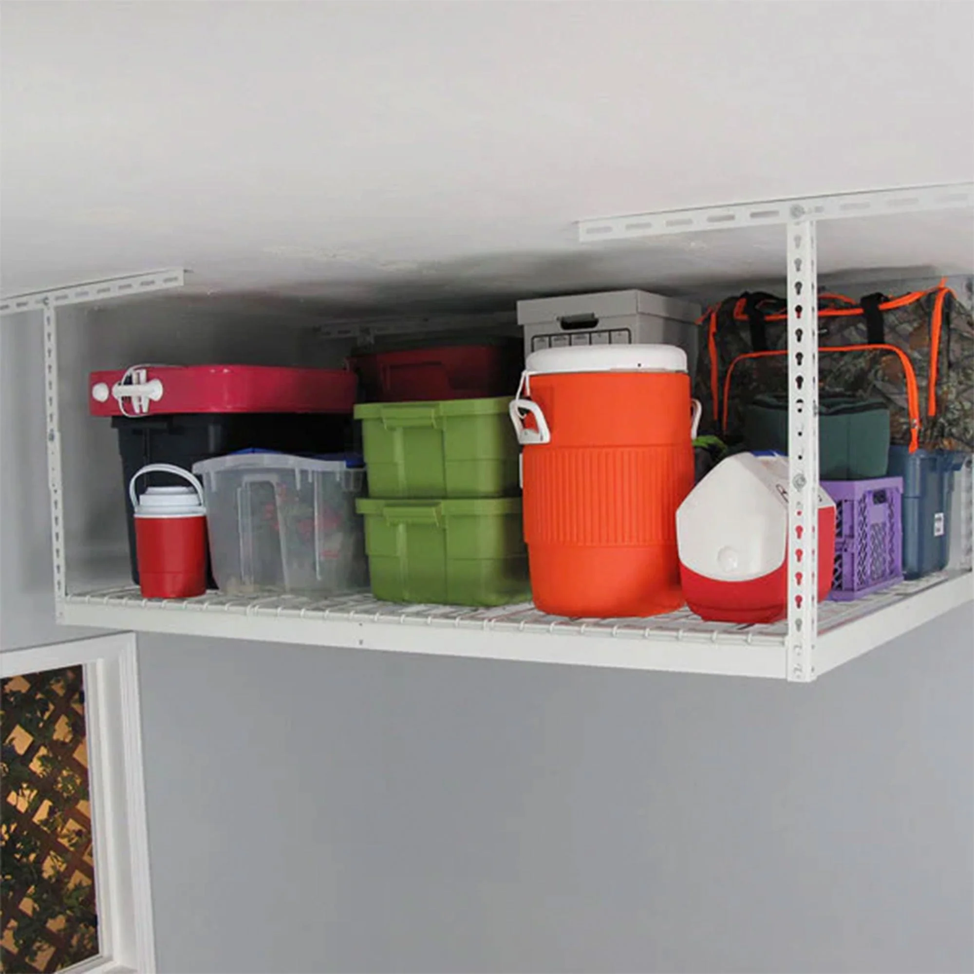 SafeRacks Big Box 4'x6' Steel Overhead Storage Rack w/Adjustable Ceiling Drop - Image 5