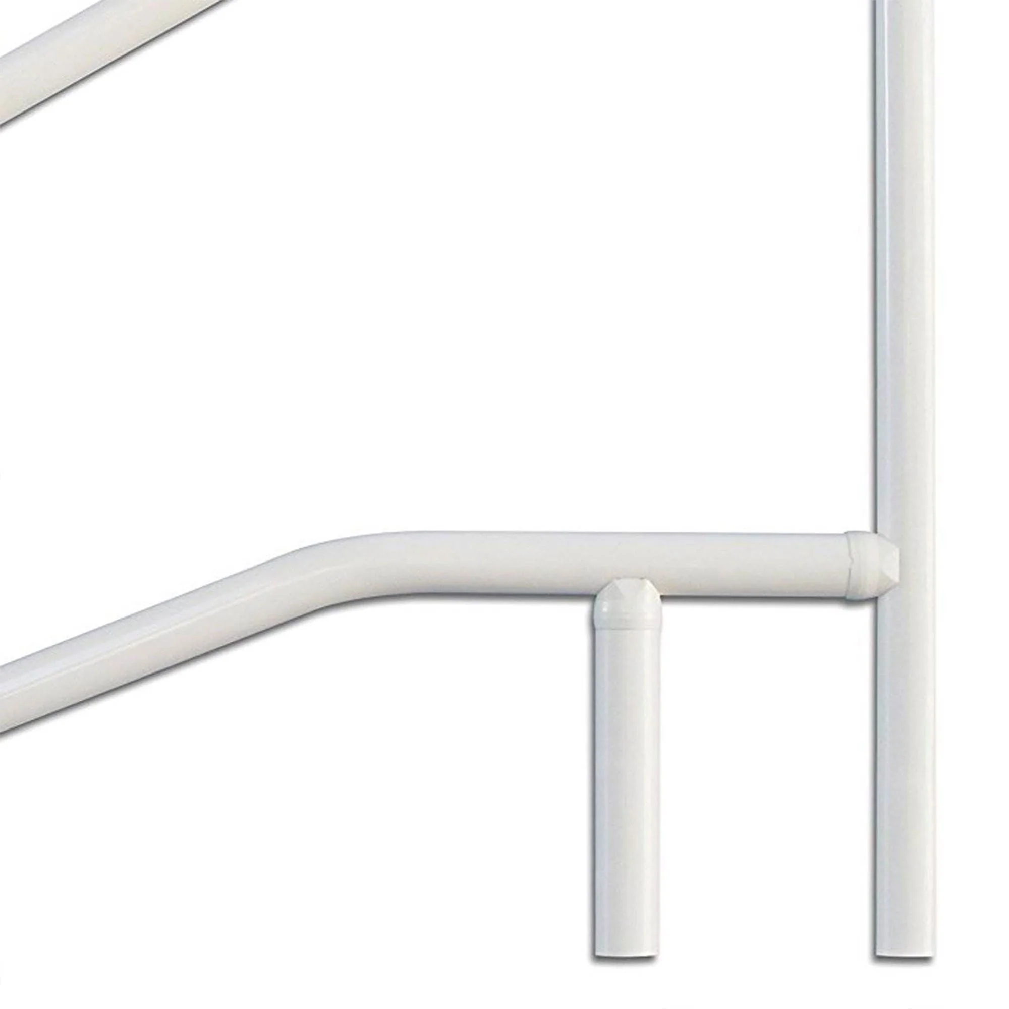 Saftron 54"x32" Cross Braced 3 Bend Slope In-Water Return to Deck Handrail White - Image 8