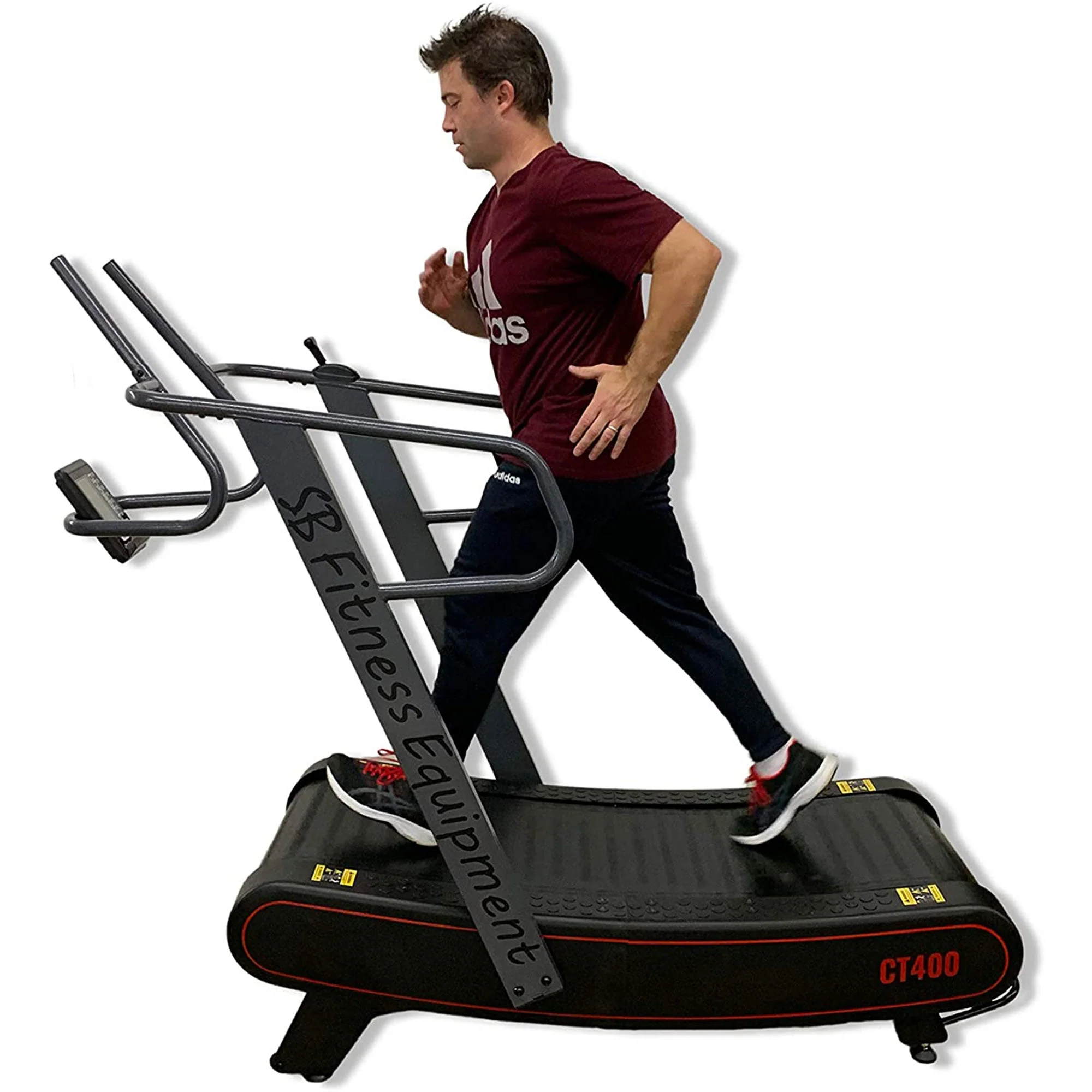 SB Fitness Equipment CT400 Self Generated Curved Commercial Treadmill w/ Display - Image 5