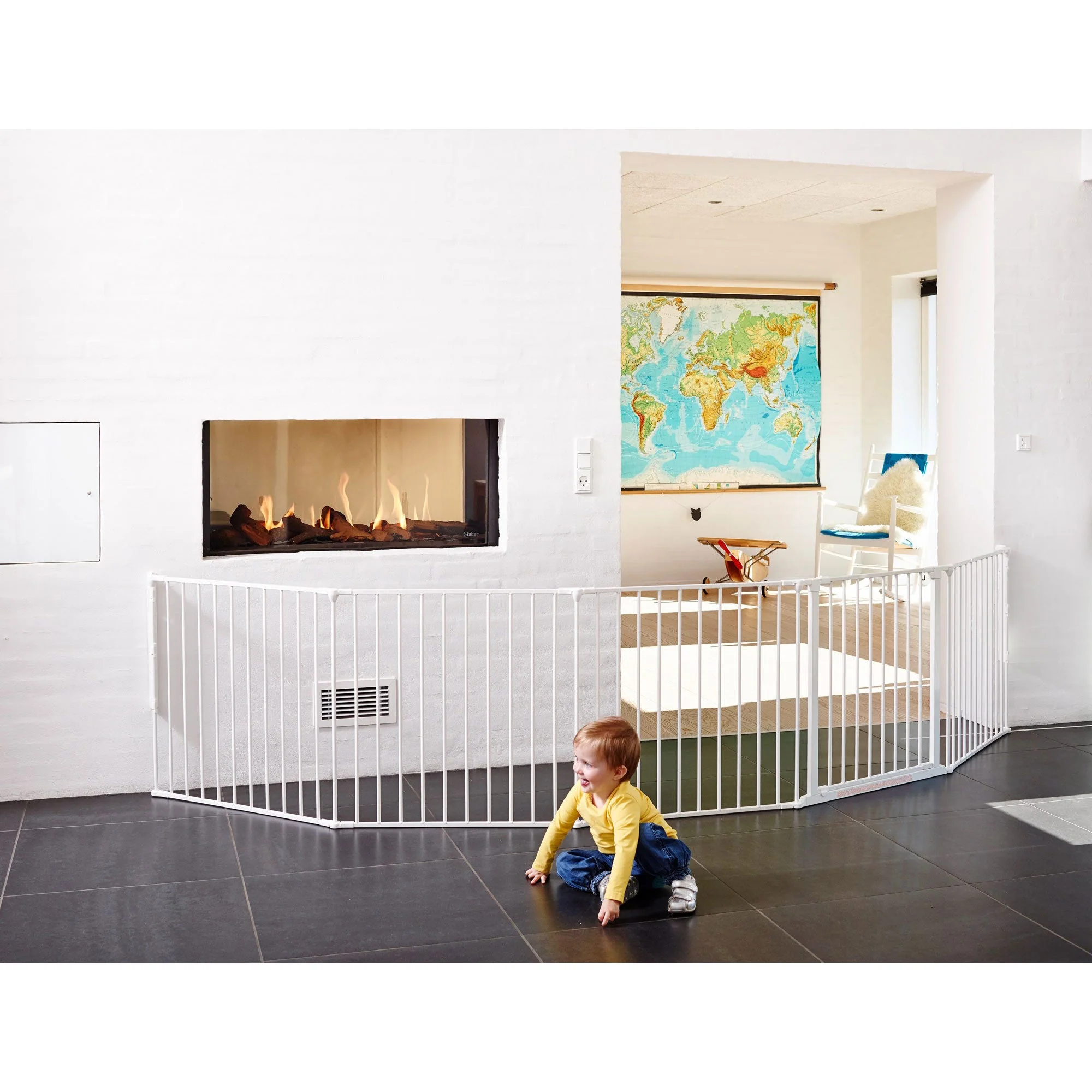 Scandinavian Pet Design Pet Flex System XXL Wall Mounted At Home Dog Gate, White - Image 7