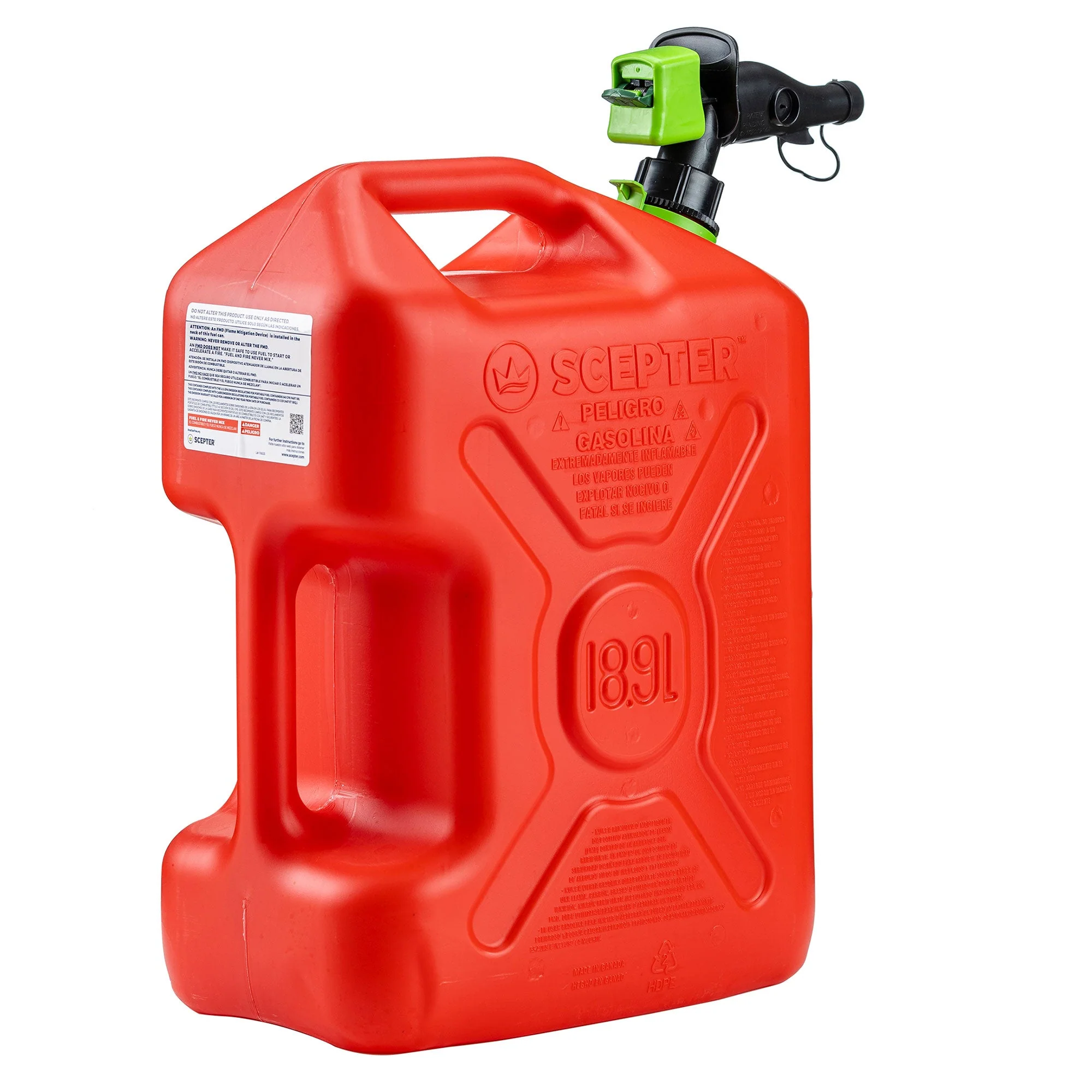 Scepter SmartControl Dual Handle Diesel Gas Container Jug, 5 Gal, 2 Pack, Red - Image 10