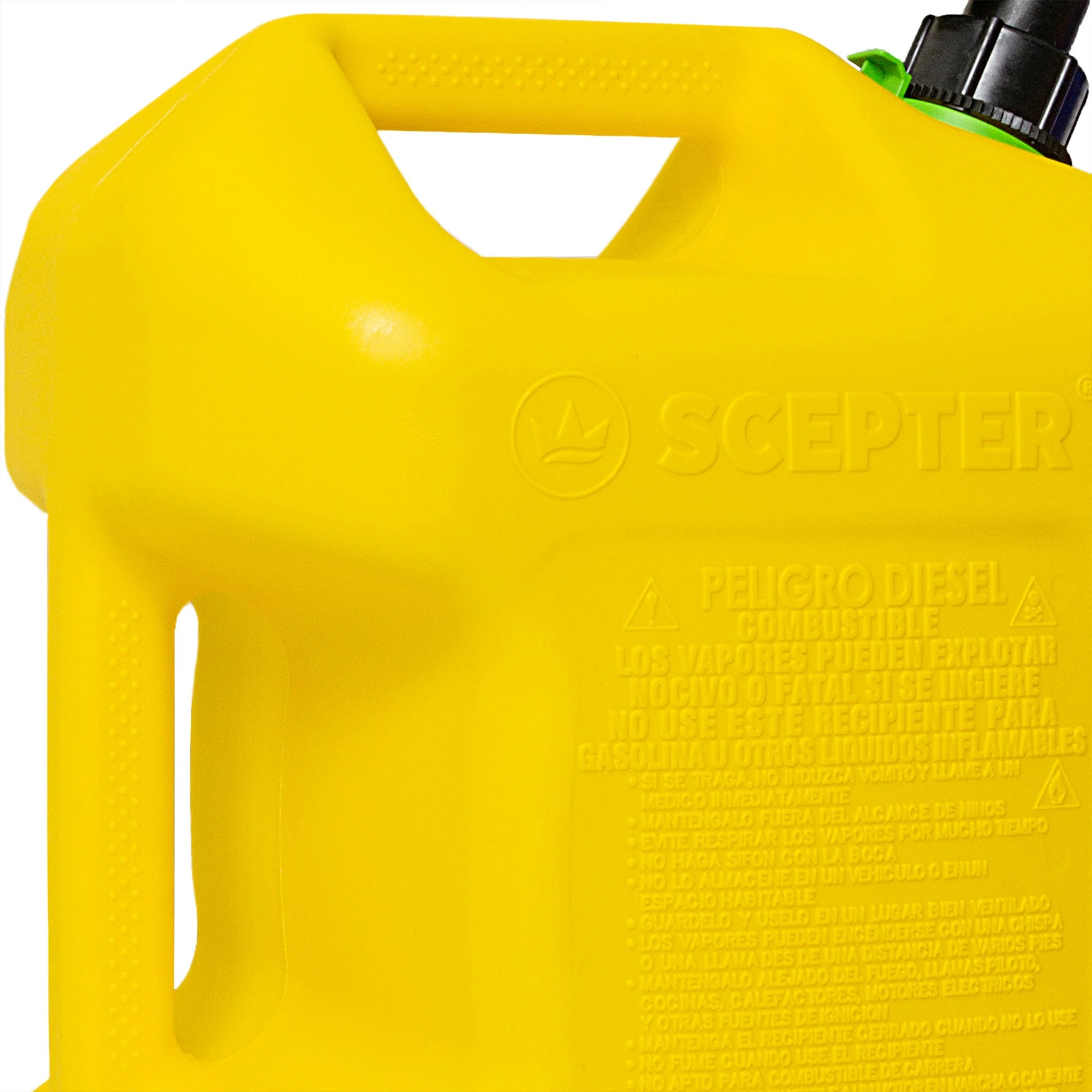 Scepter SmartControl Rear Handle Diesel Gas Jug, 5 Gal/18.9L, 2 Pack, Yellow - Image 12
